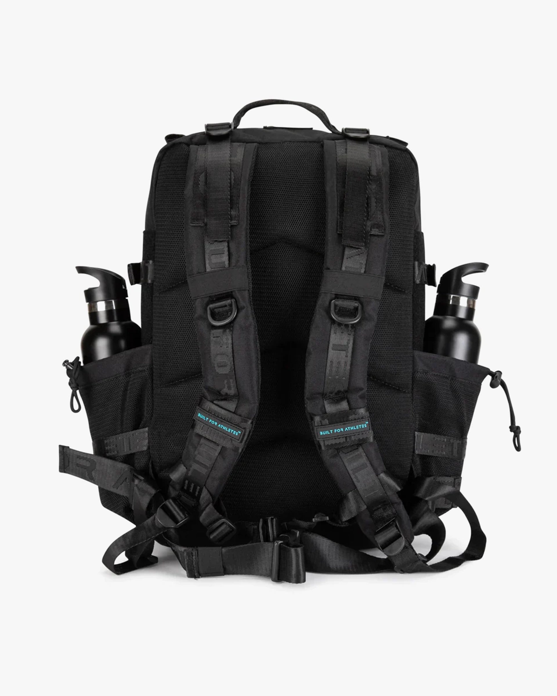 LARGE GYM BACKPACK BUILT FOR ATHLETES BLACK AQUA