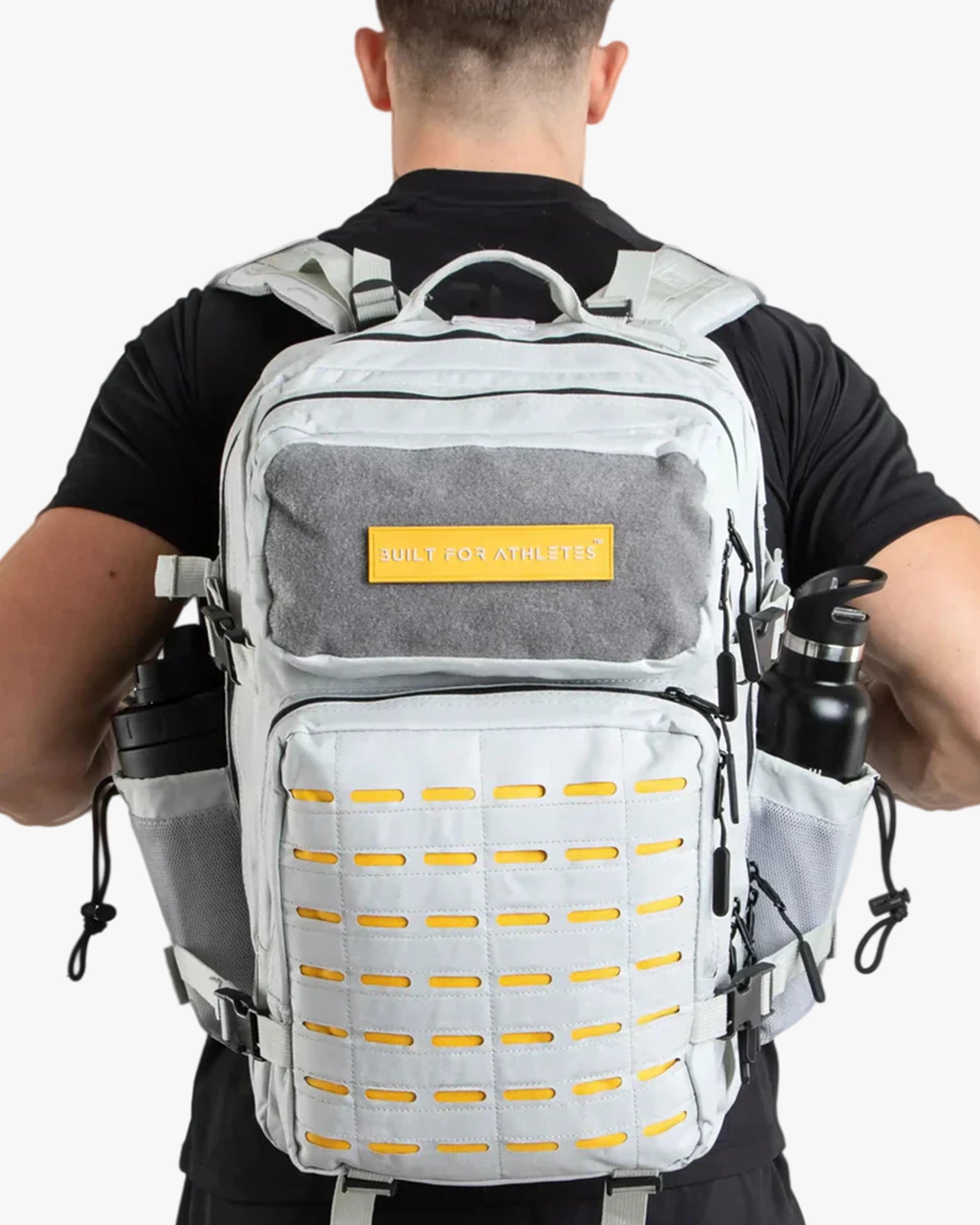 LARGE GYM BACKPACK BUILT FOR ATHLETES GREY YELLOW
