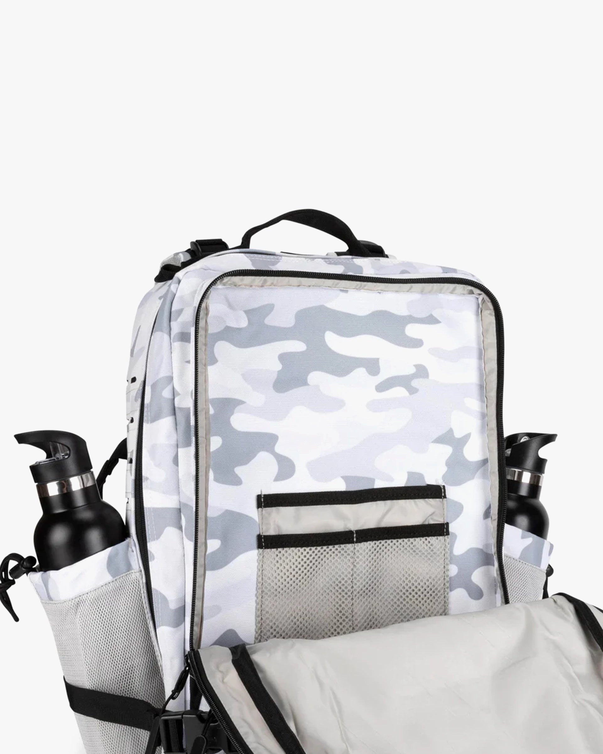 LARGE GYM BACKPACK BUILT FOR ATHLETES WHITE CAMO