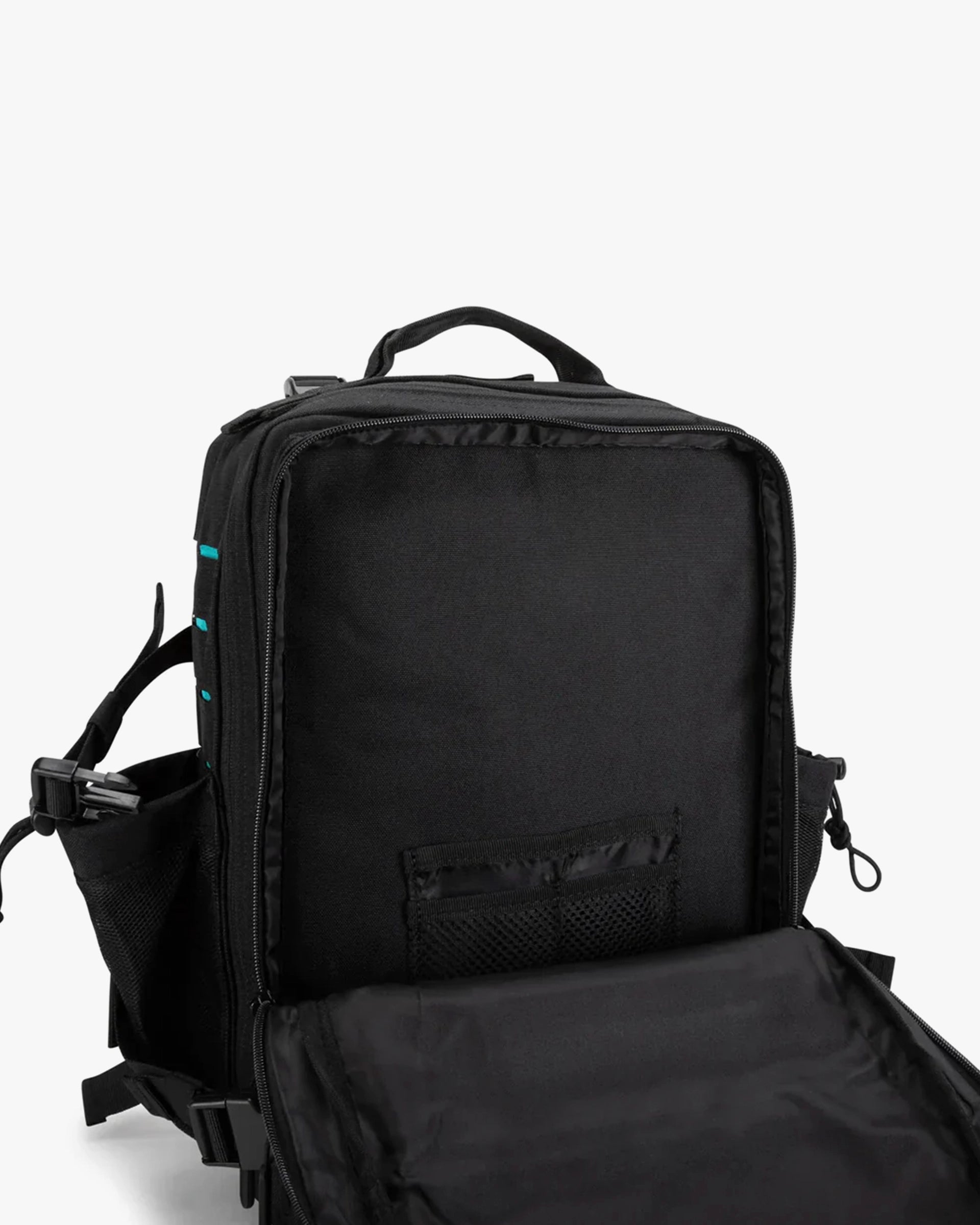 SMALL GYM BACK PACK BUILT FOR ATHLETES BLACK - AQUA