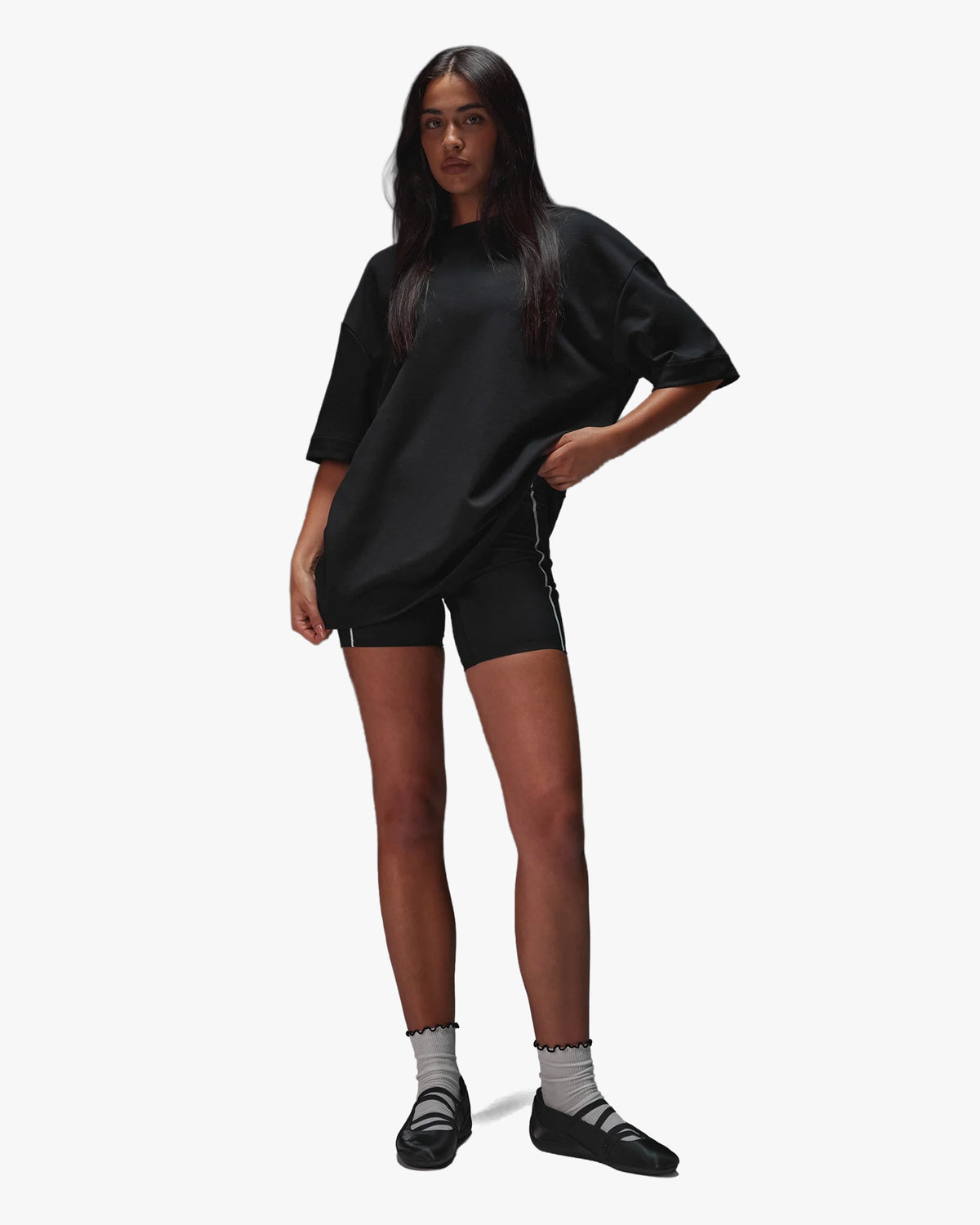 AFTERDARK ZEROCREASE OVERSIZED TEE BLACK