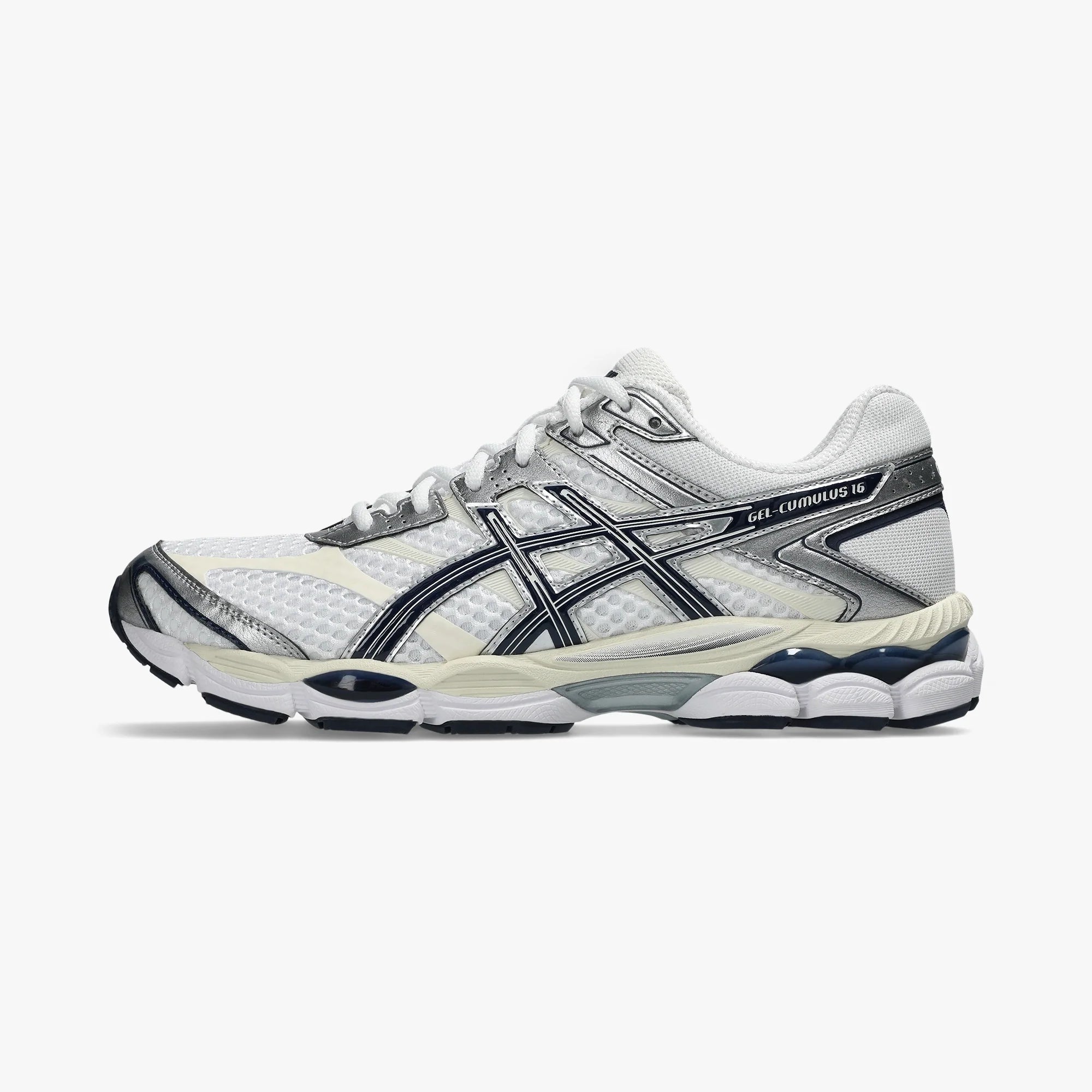 ASICS MEN SHOES GEL CUMULUS 16 WHITE/MIDNIGHT - Sole Therapy