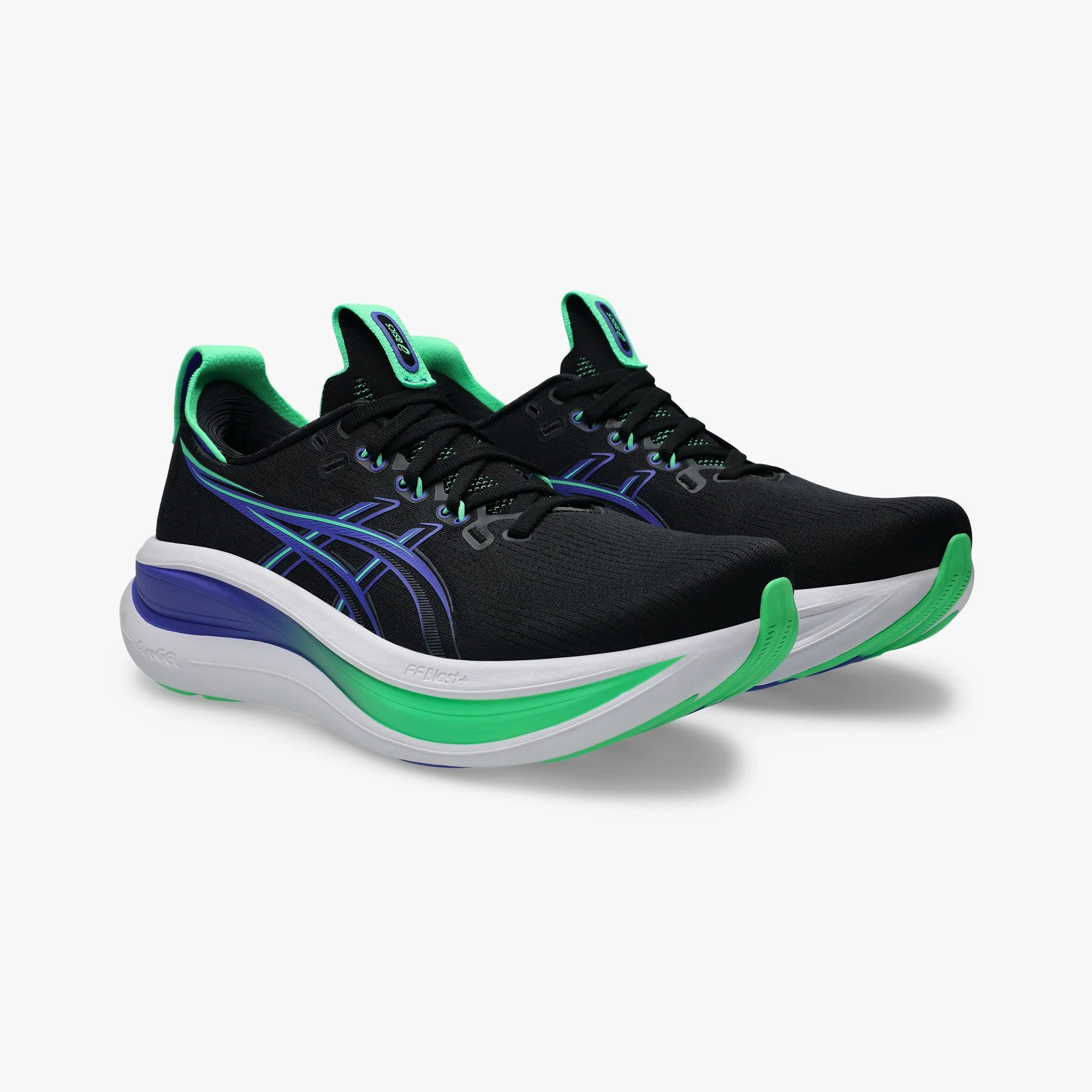 ASICS MEN SHOES GEL NIMBUS 28 BLACK/COBALT BURST - Sole Therapy
