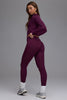 BO&TEE DEFINE LUXE HIGH-WAIST LEGGINGS GRAPE