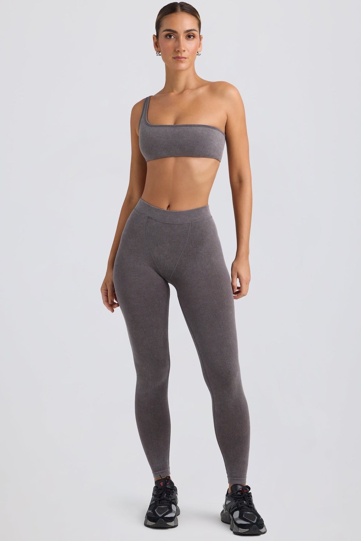 BO&TEE SEAMLESS RIB LEGGINGS WASHED CHARCOAL