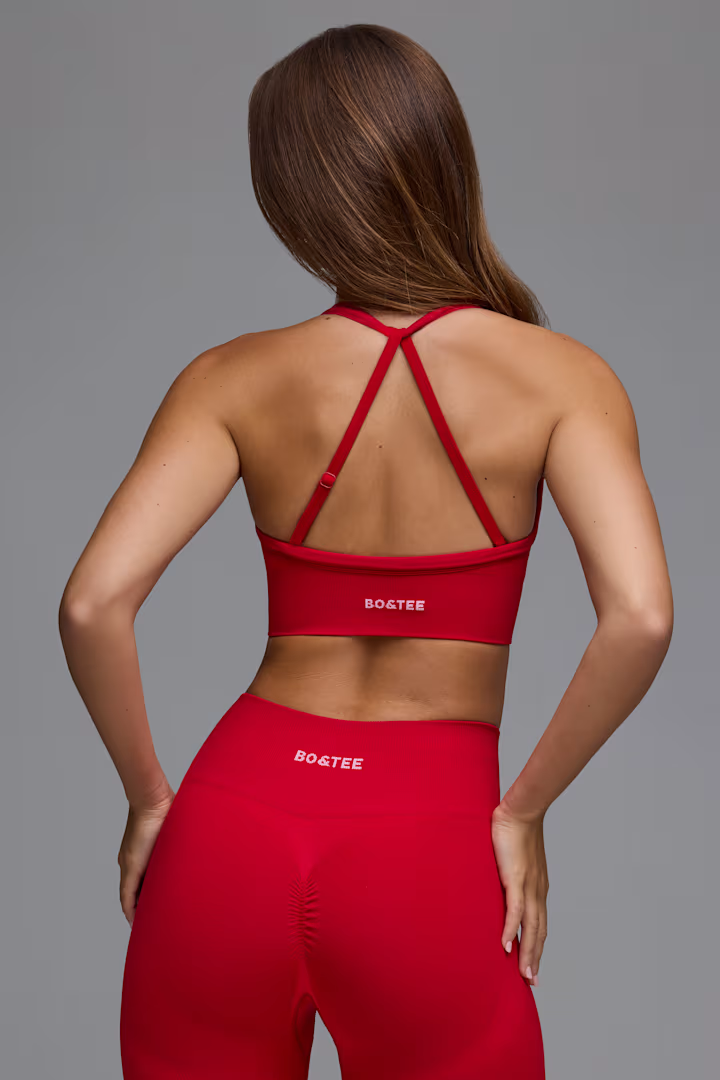 BO&TEE DEFINE LUXE MULTIWAY SPORTS BRA CHERRY RED
