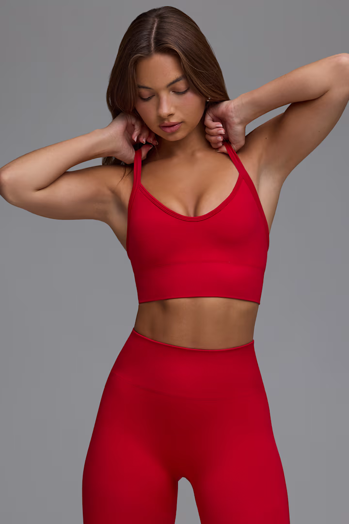 BO&TEE DEFINE LUXE MULTIWAY SPORTS BRA CHERRY RED