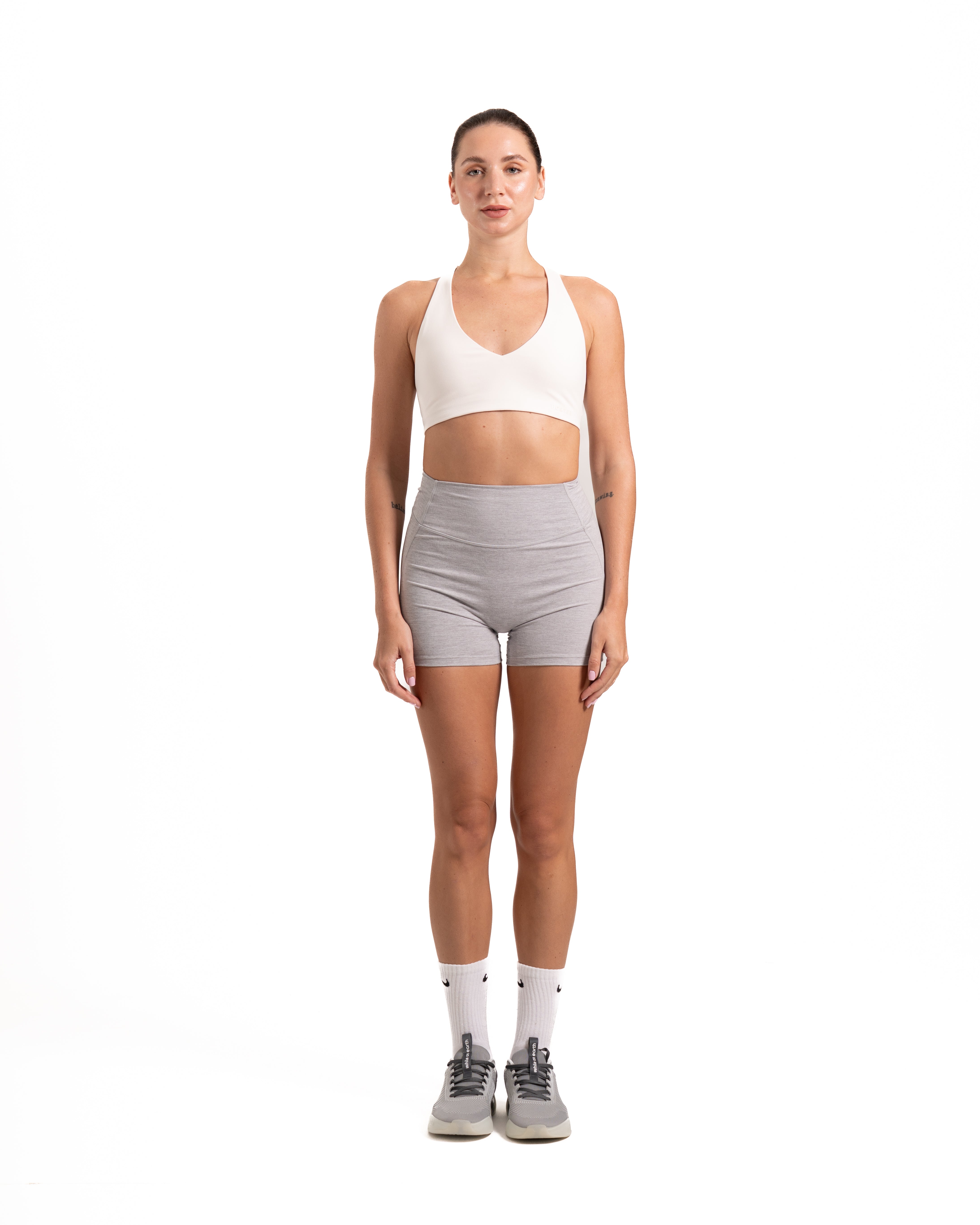 BO&TEE SOFT ACTIVE MINI SHORTS 'WITH LOVE EDIT' GREY MARL