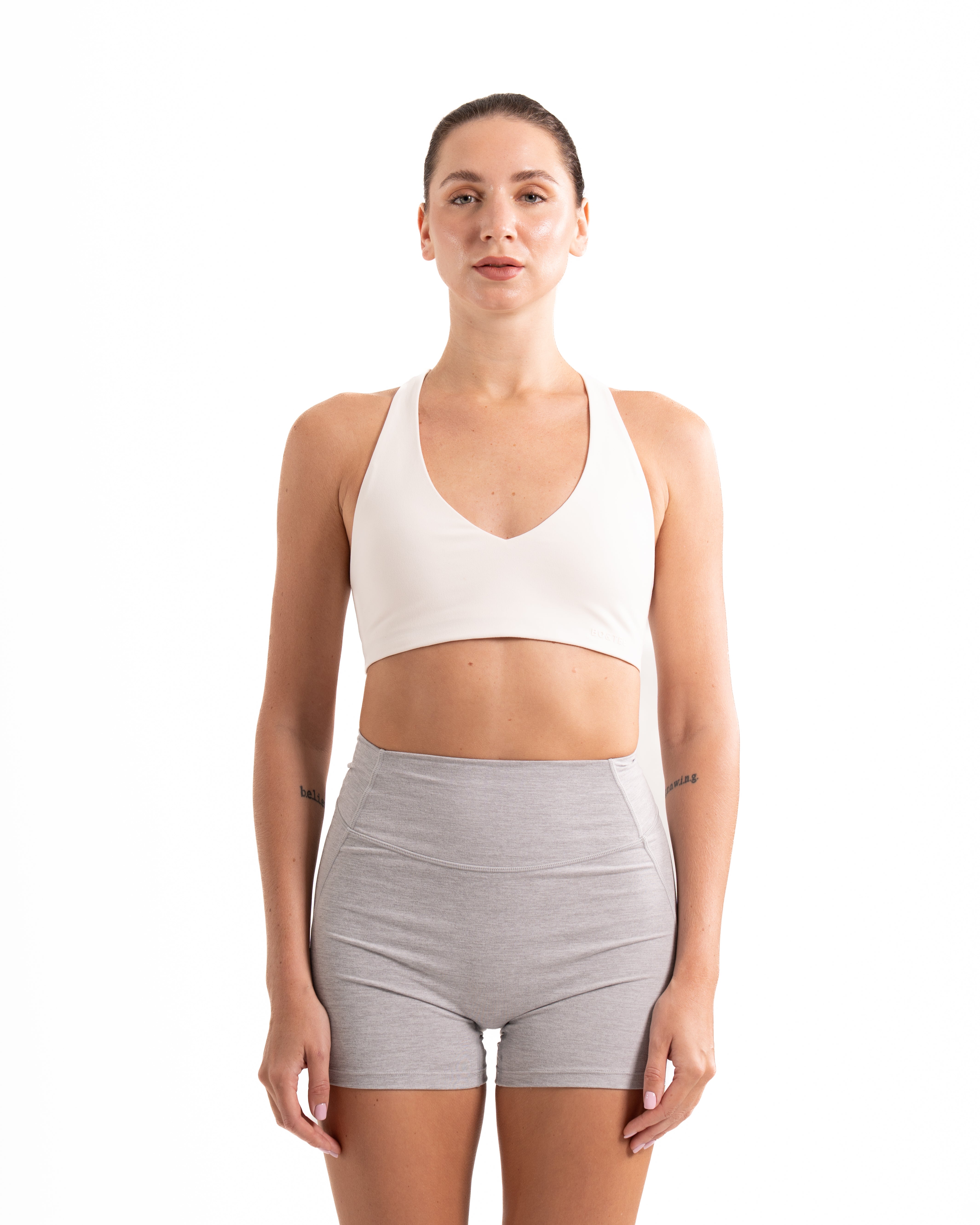 BO&TEE SOFT ACTIVE MINI SHORTS 'WITH LOVE EDIT' GREY MARL