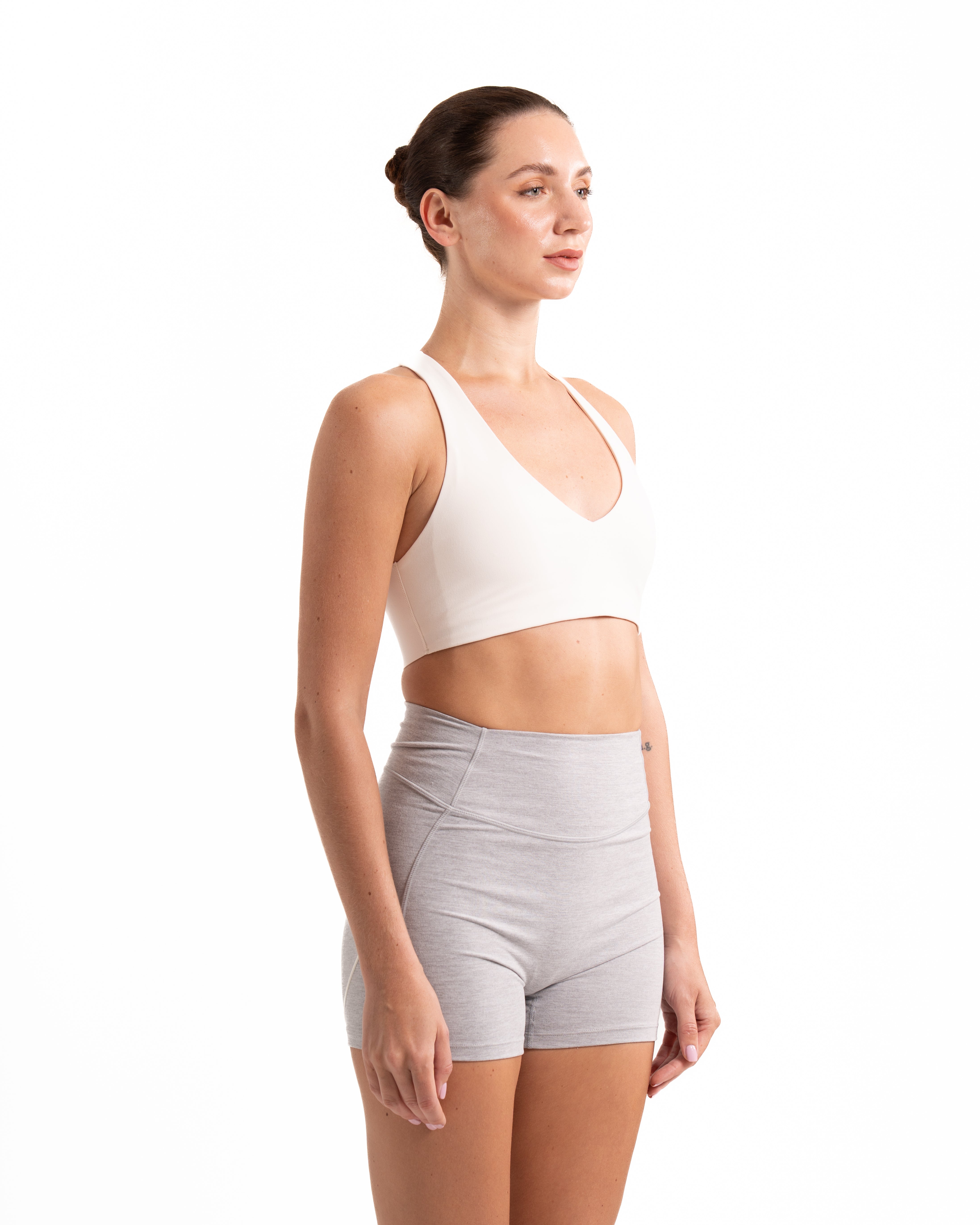 BO&TEE SOFT ACTIVE MINI SHORTS 'WITH LOVE EDIT' GREY MARL