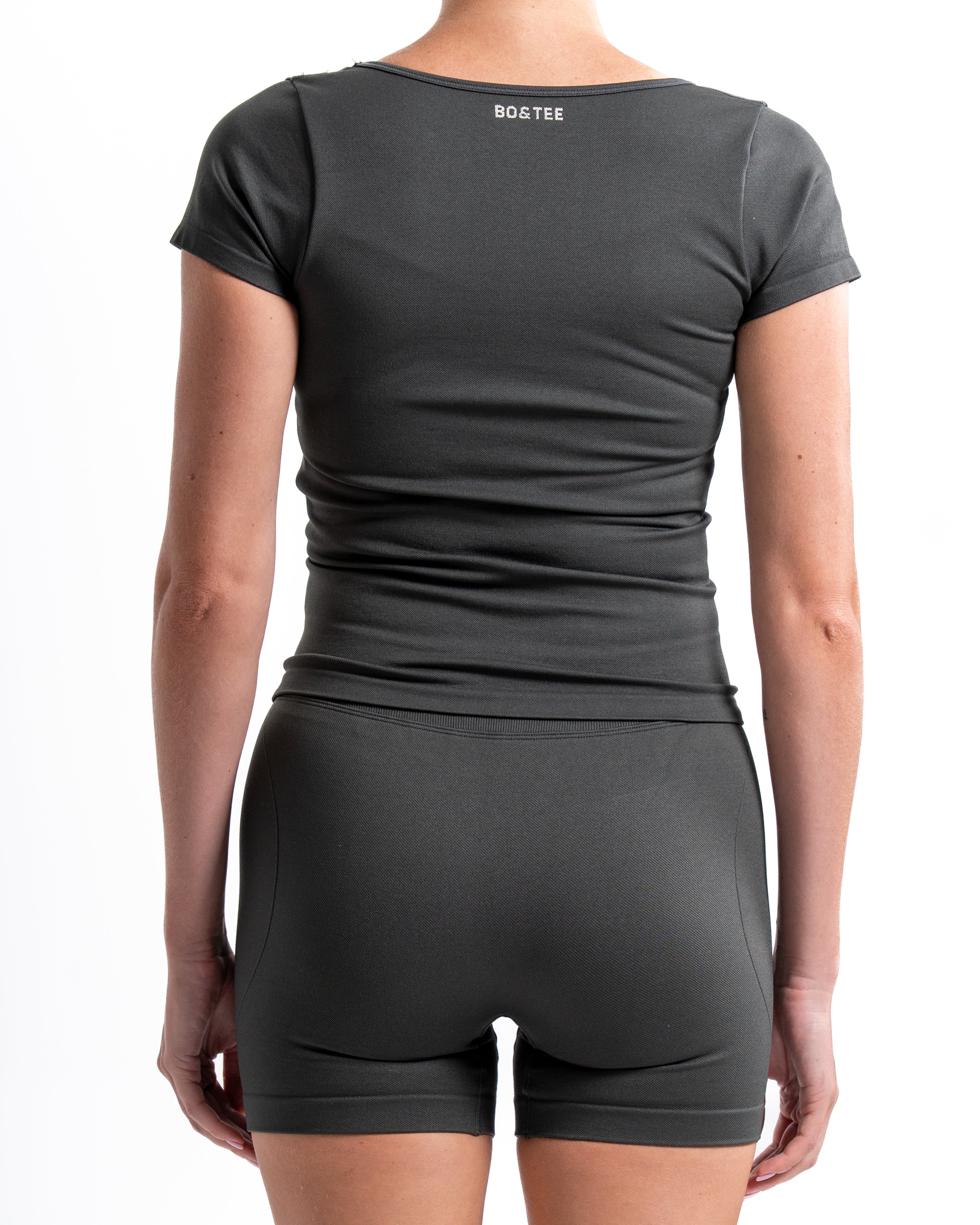 BO&TEE SUPER SCULPT SEAMLESS T-SHIRT ASH