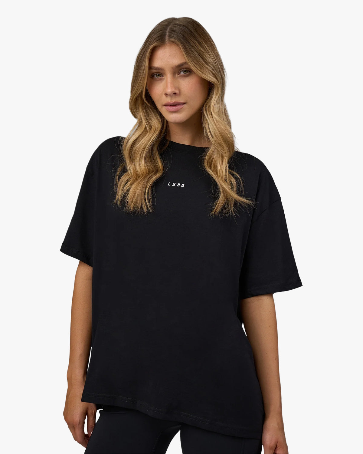 GO-TO FLXCOTTON OVERSIZED TEE BLACK-WHITE