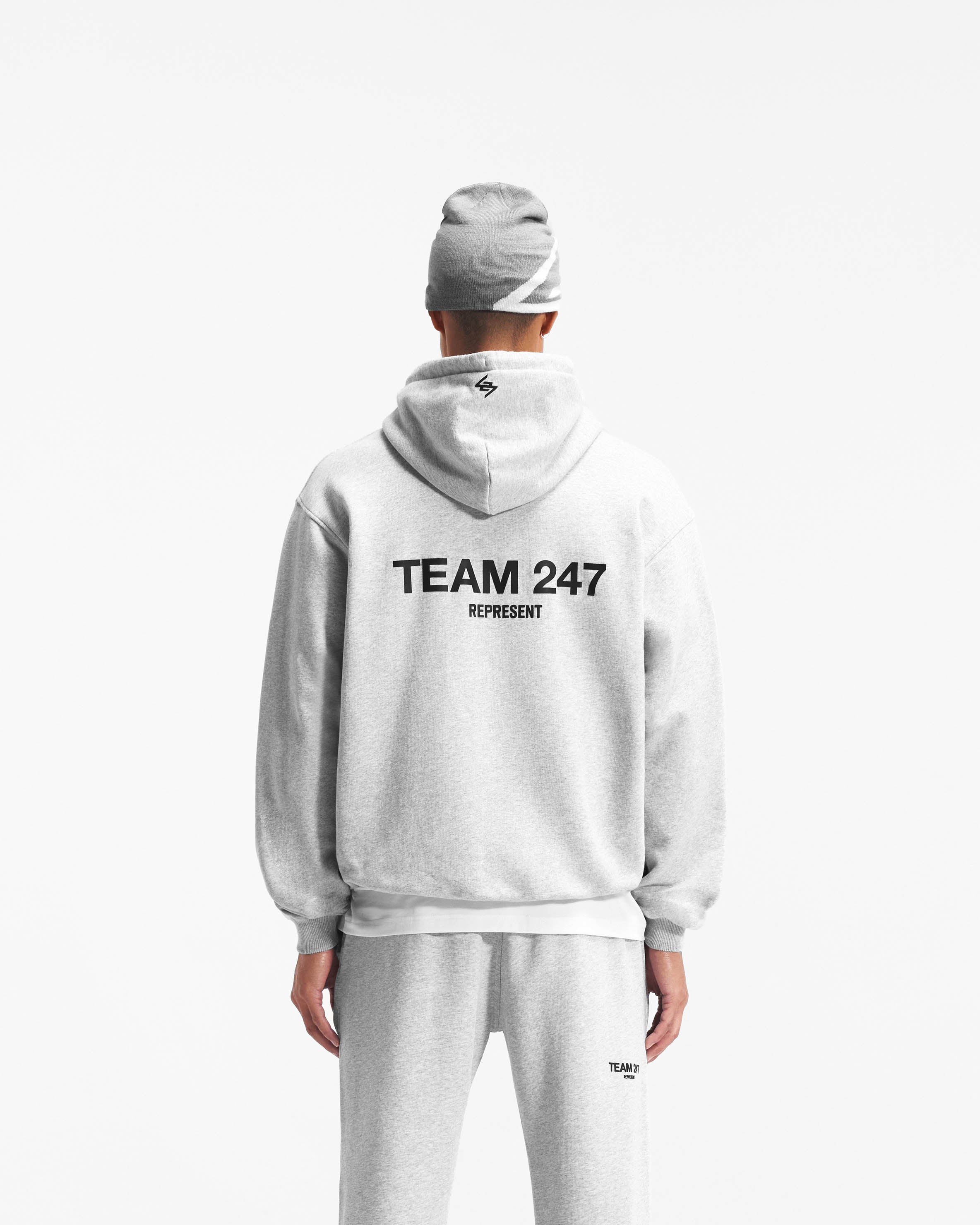 247 OVERSIZED HOODIE ASH GREY/BLACK
