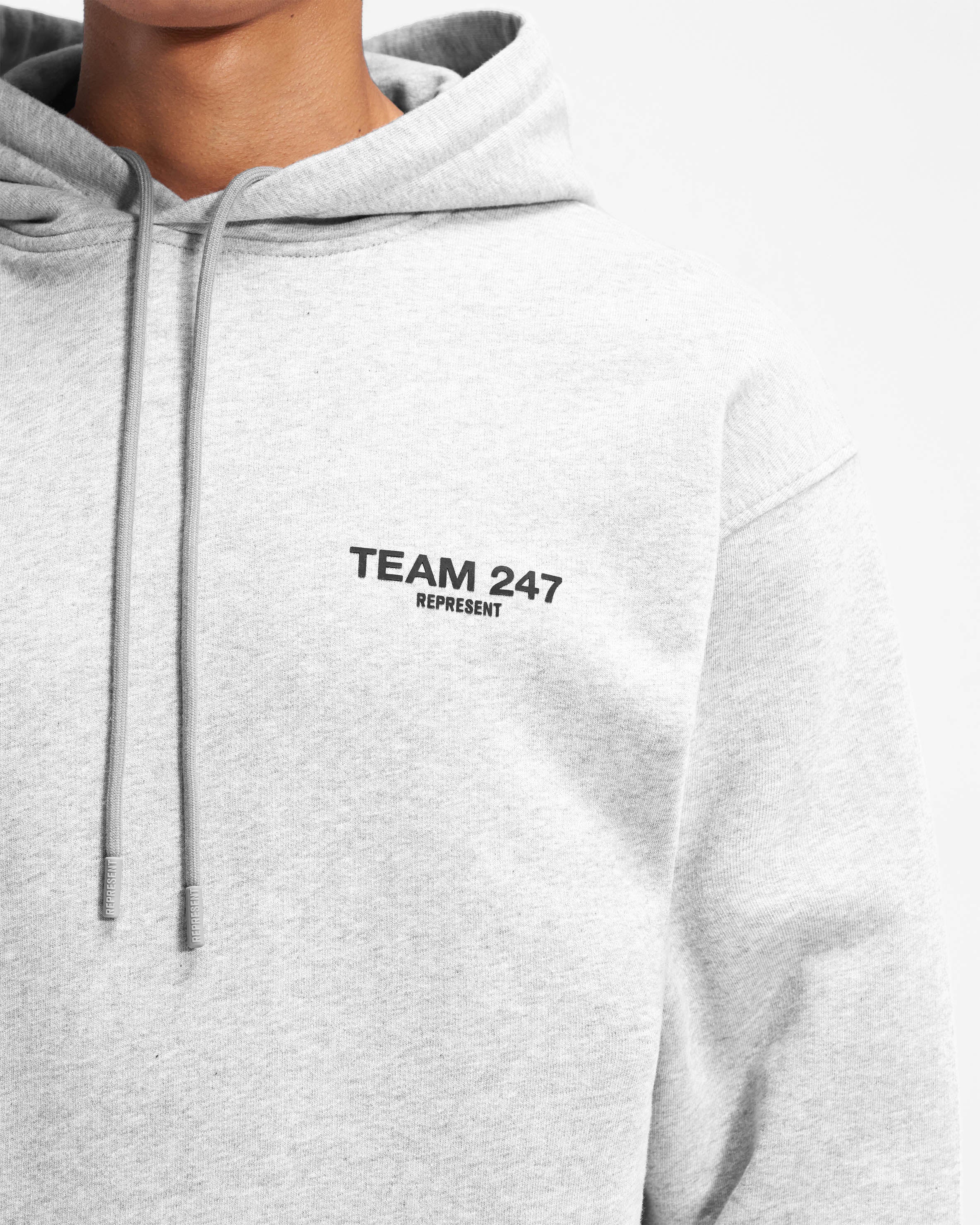 247 OVERSIZED HOODIE ASH GREY/BLACK