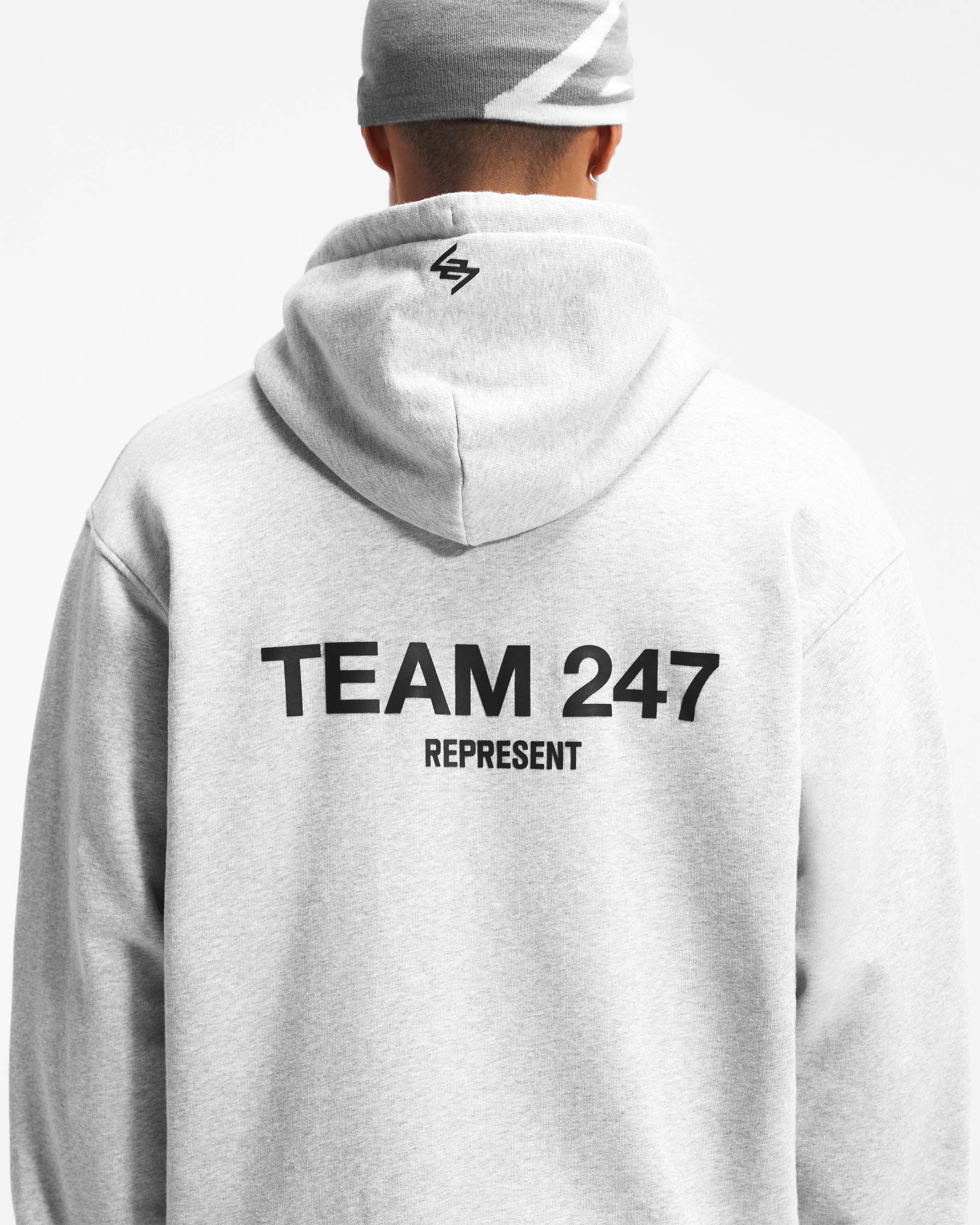 247 OVERSIZED HOODIE ASH GREY/BLACK