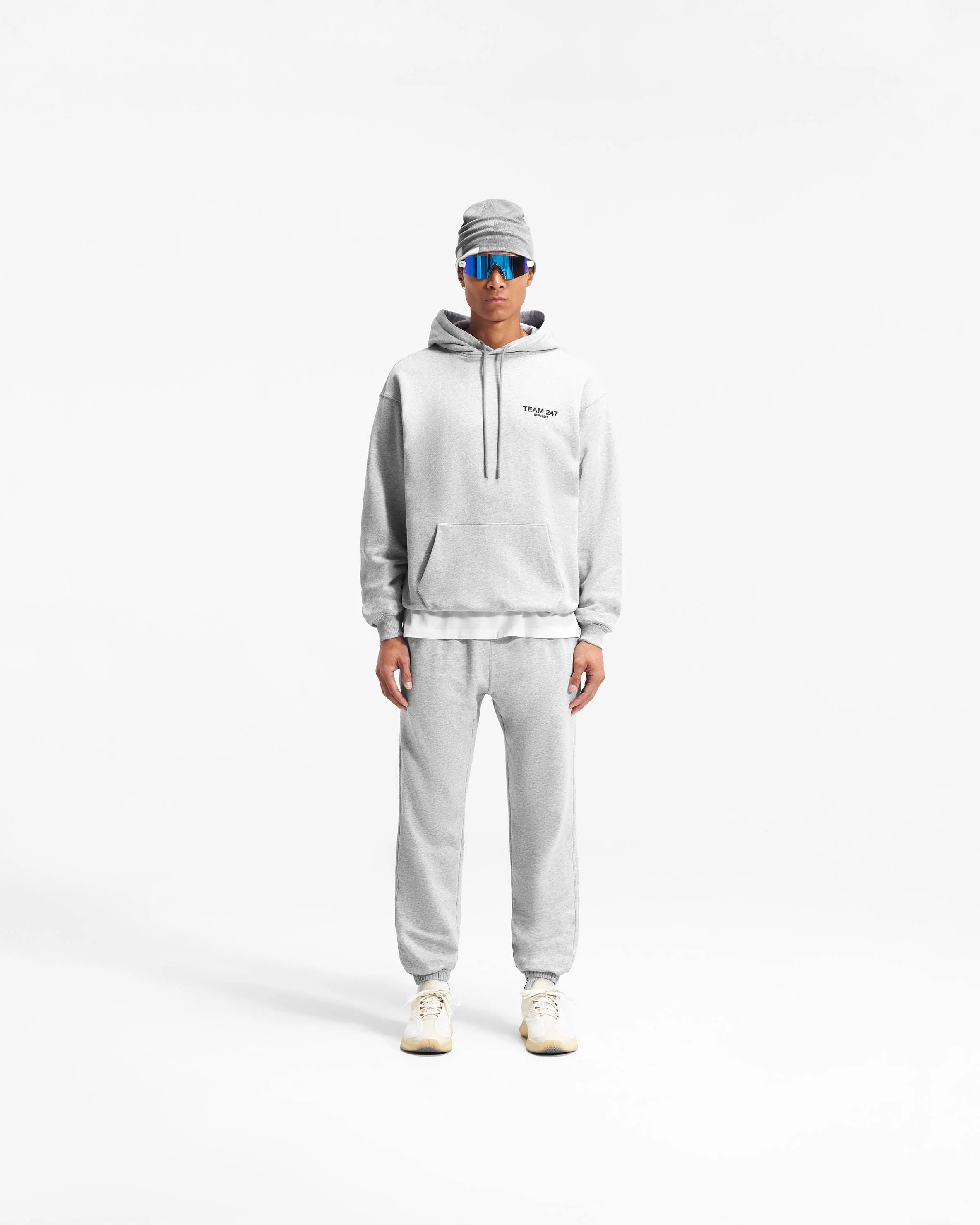247 OVERSIZED HOODIE ASH GREY/BLACK