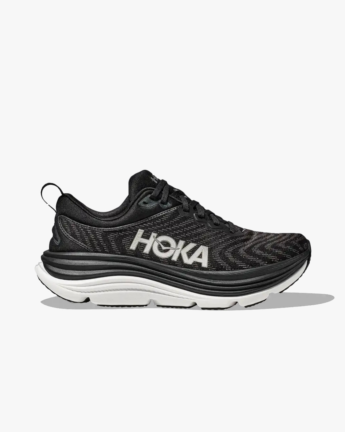 HOKA MENS RUNNING SHOES GAVIOTA 5 BLACK/WHITE