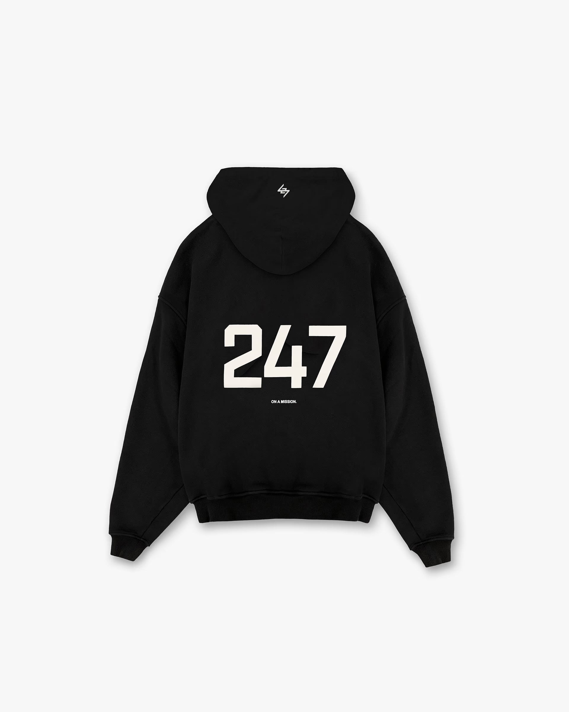 247 OVERSIZED HOODIE JET BLACK
