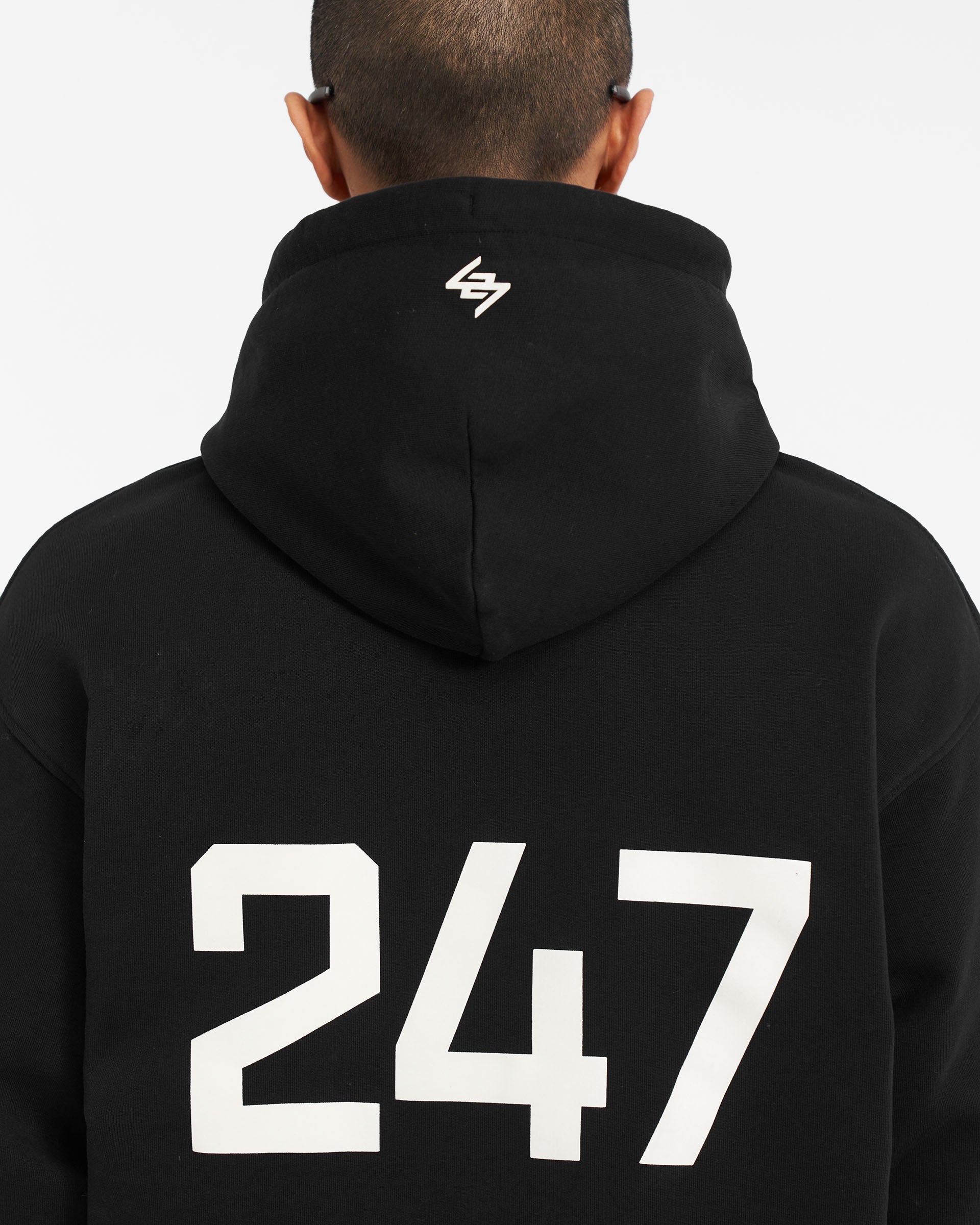 247 OVERSIZED HOODIE JET BLACK