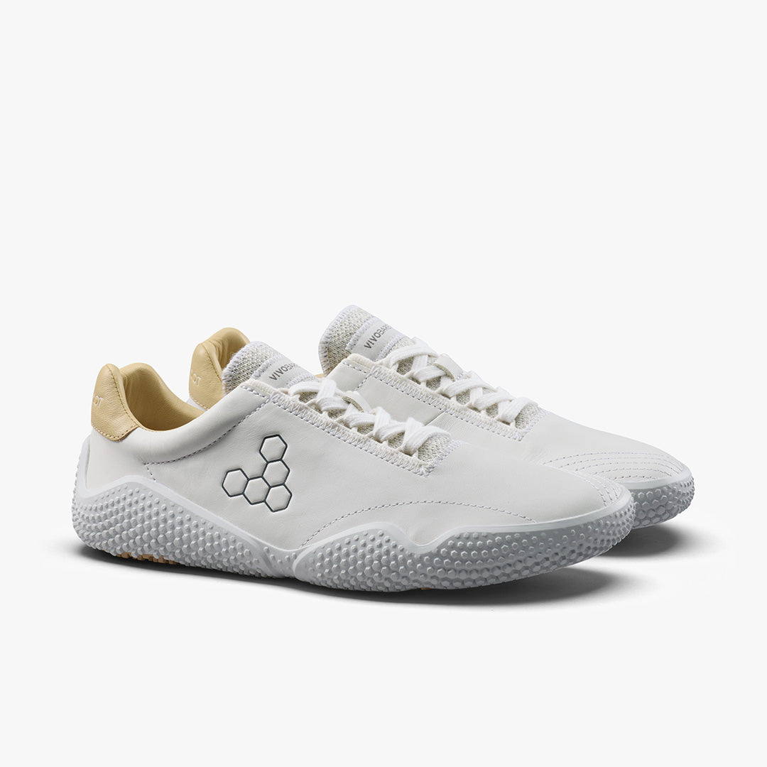 MOTUS STUDIO SNEAKER LEATHER WOMENS BRIGHT WHITE - Vivobarefoot