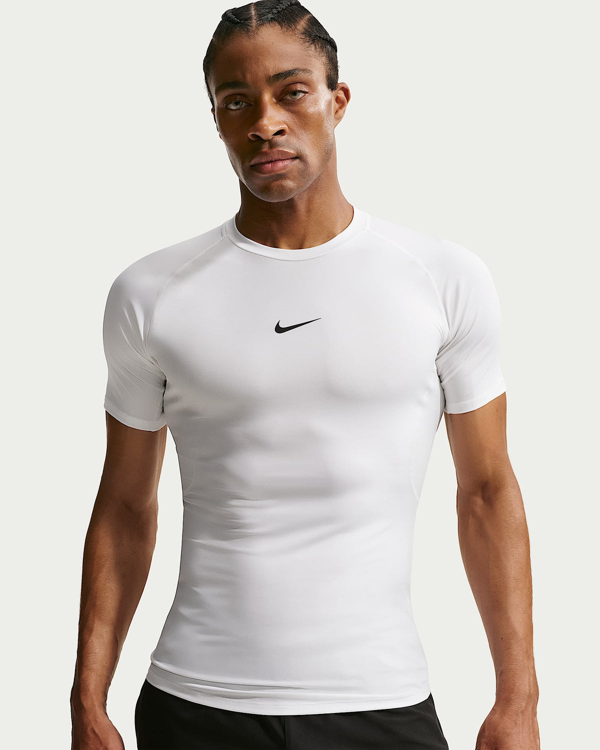 Nike Pro Dri-FIT Men's Tight Short-Sleeve Top - White