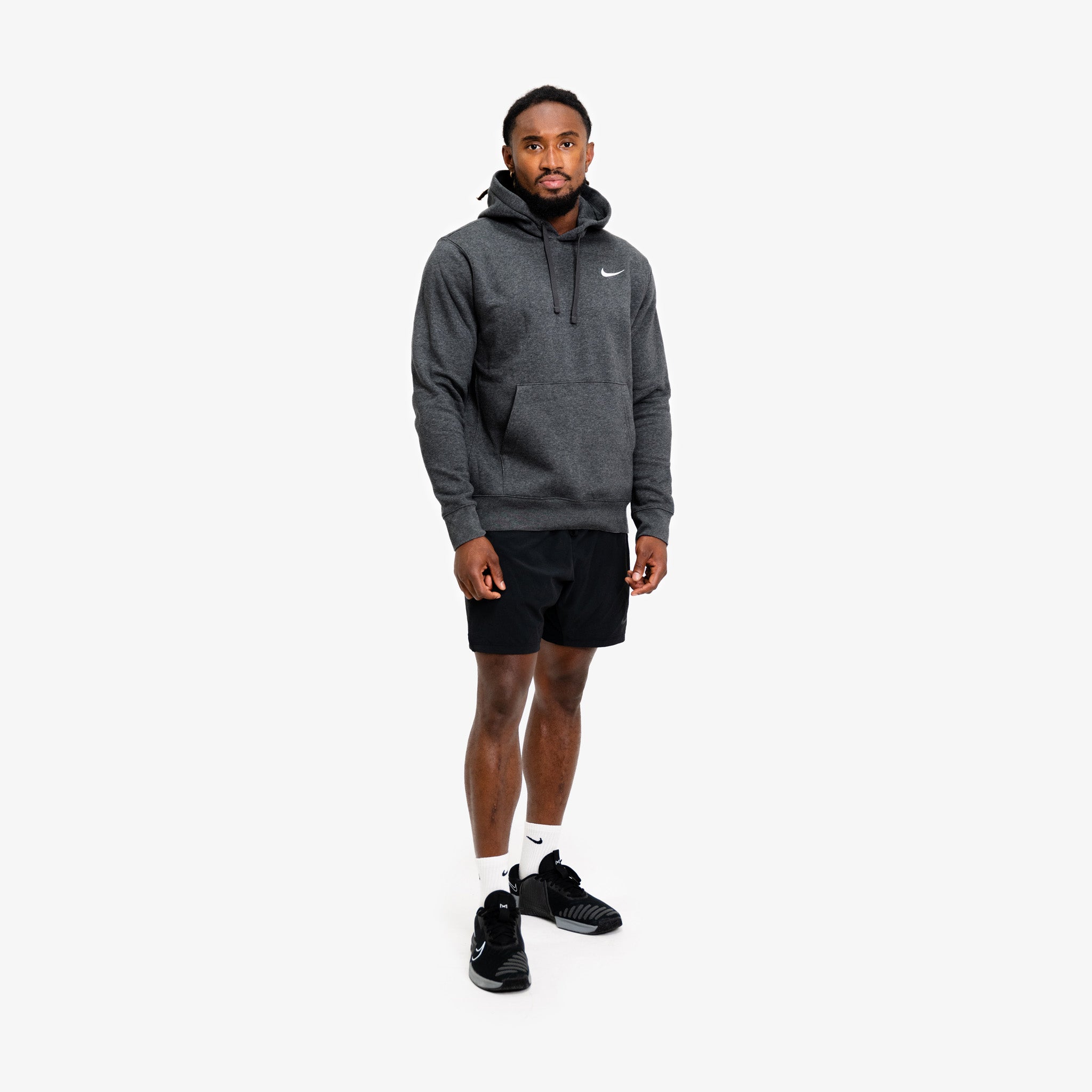 NIKE S&C HOODIE UNISEX CHARCOAL/WHITE