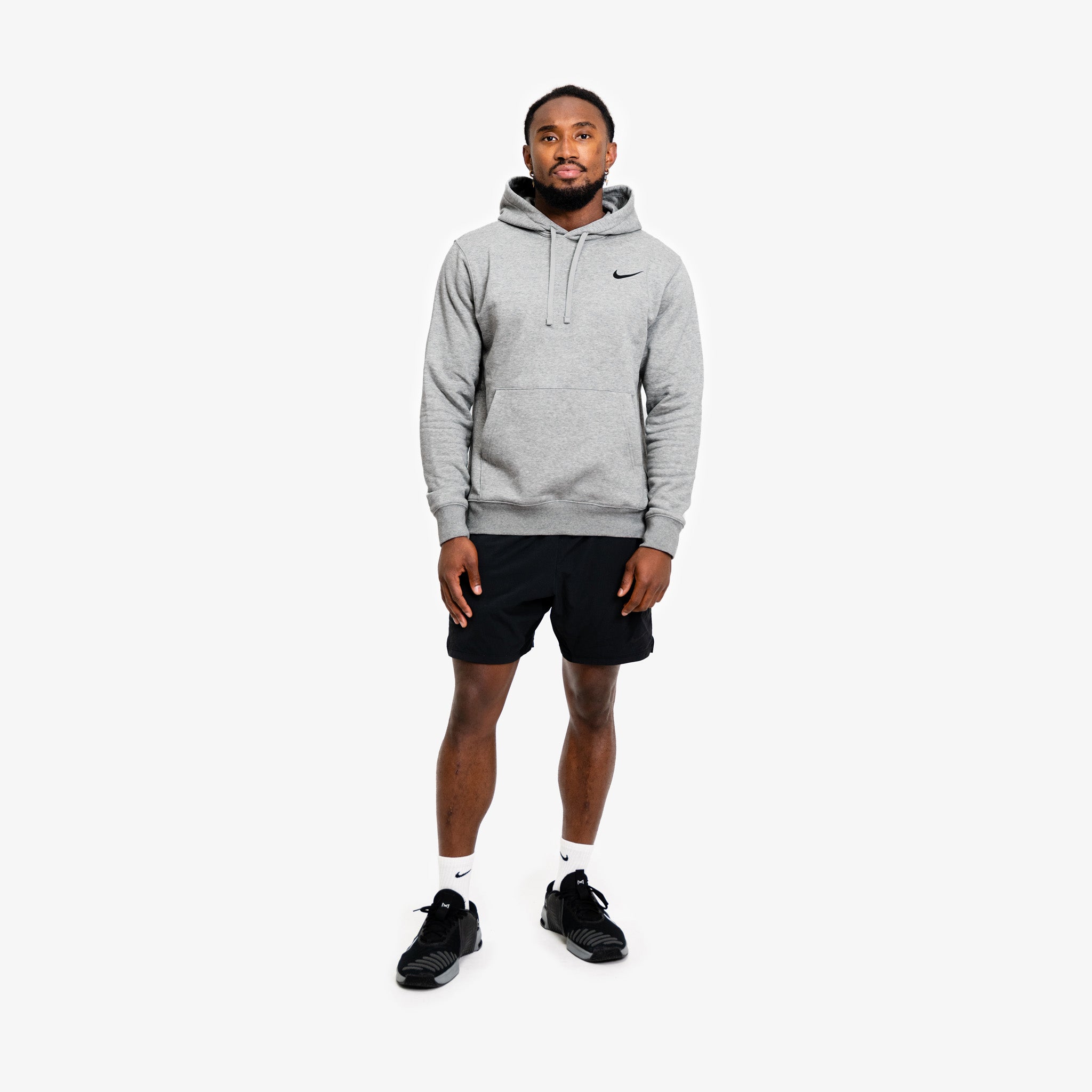 NIKE S&C HOODIE UNISEX HEATHER GREY/BLACK