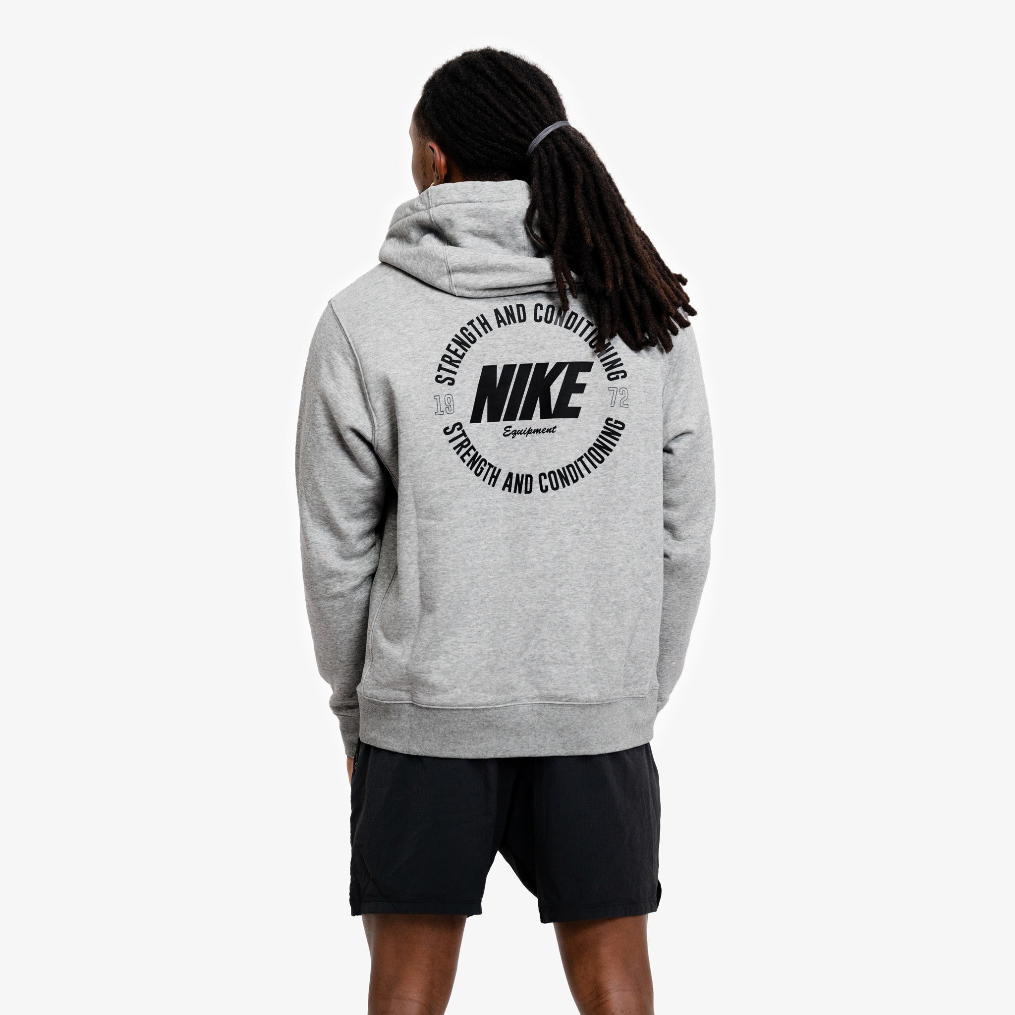 NIKE S&C HOODIE UNISEX HEATHER GREY/BLACK