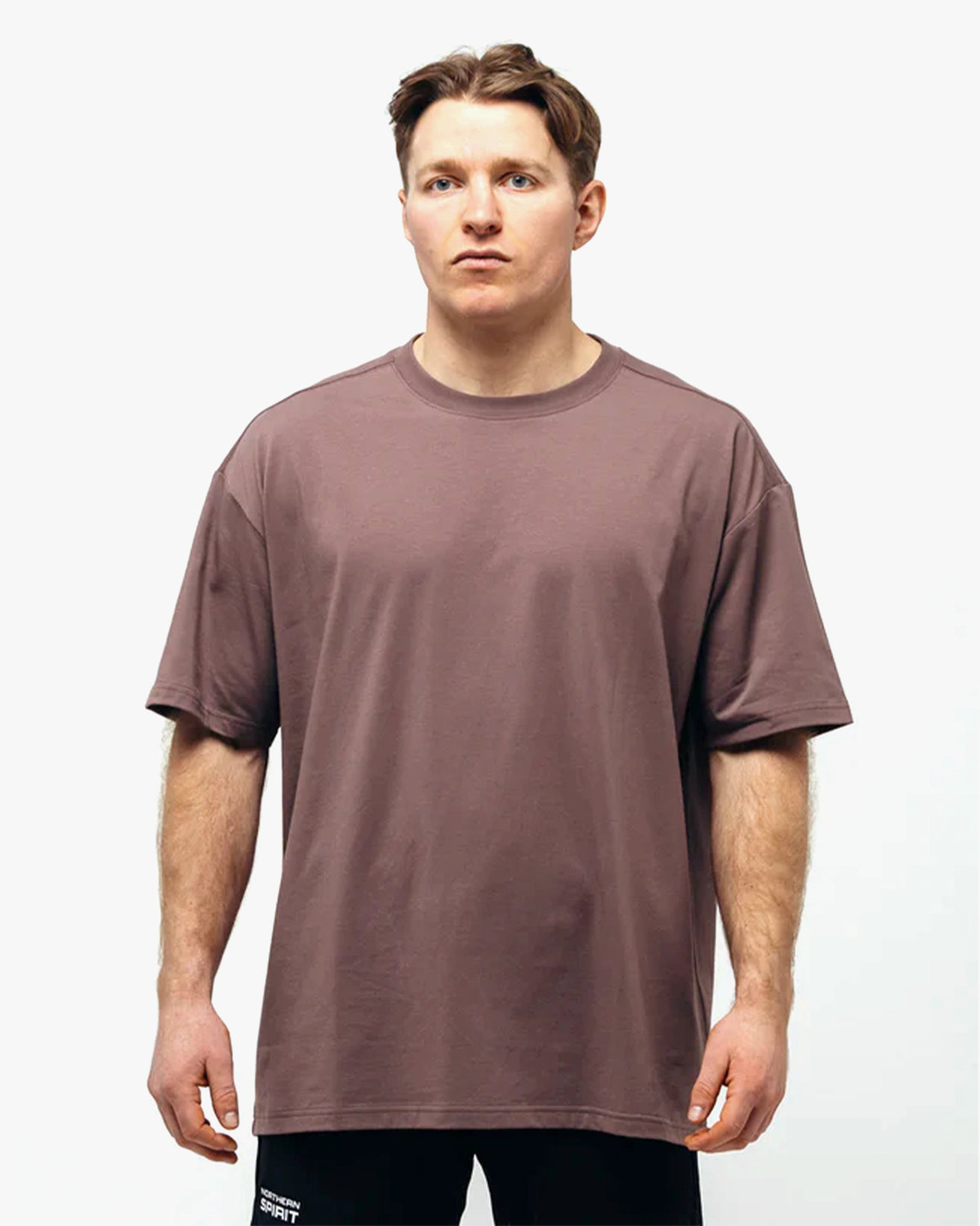 NORTHERN SPIRIT UNISEX  SMURF OVERSIZED TSHIRT CROSSFIT LIGHT BROWN