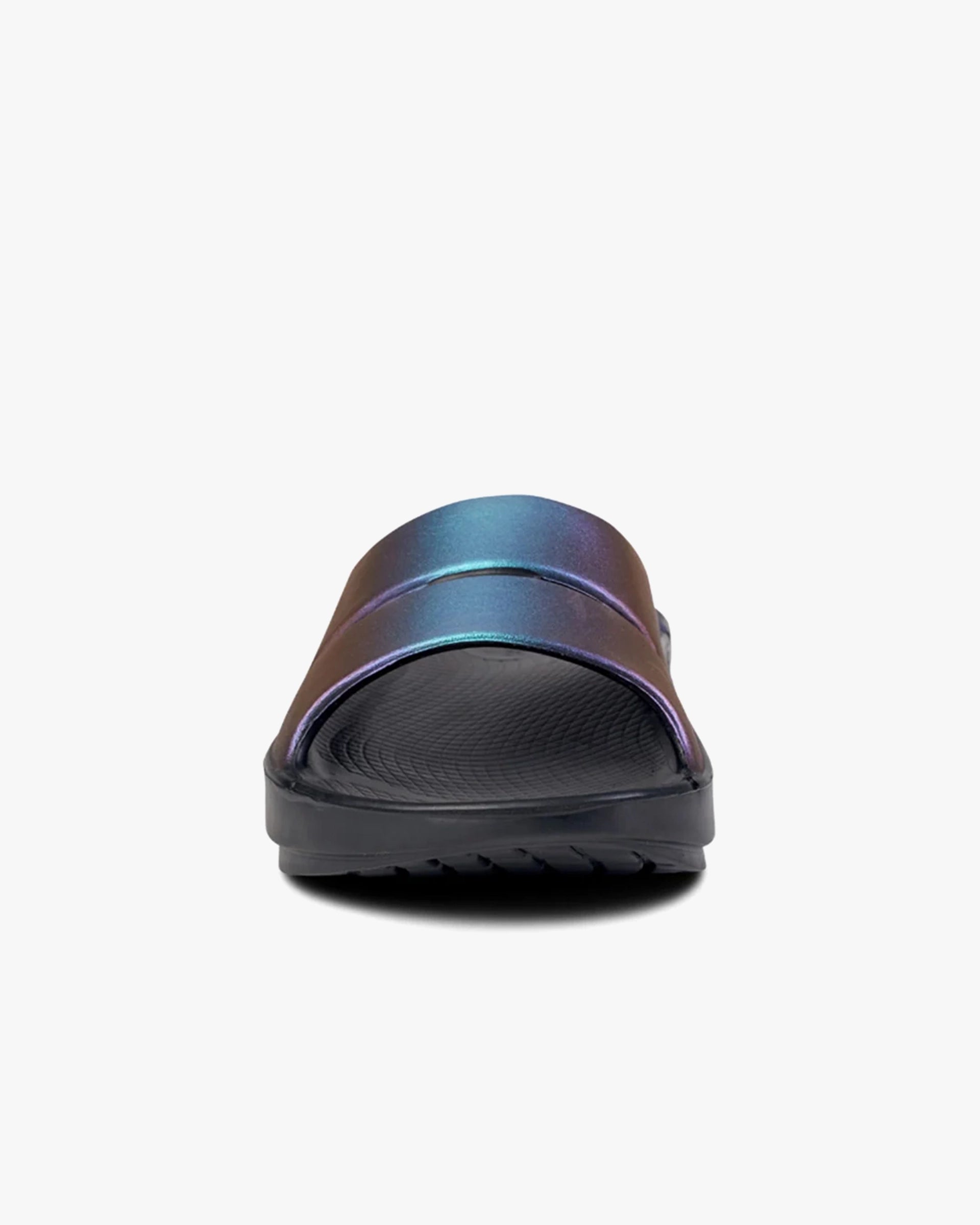 OOFOS WOMEN'S LUXE SLIDE SANDALS - MIDNIGHT SPECTRE