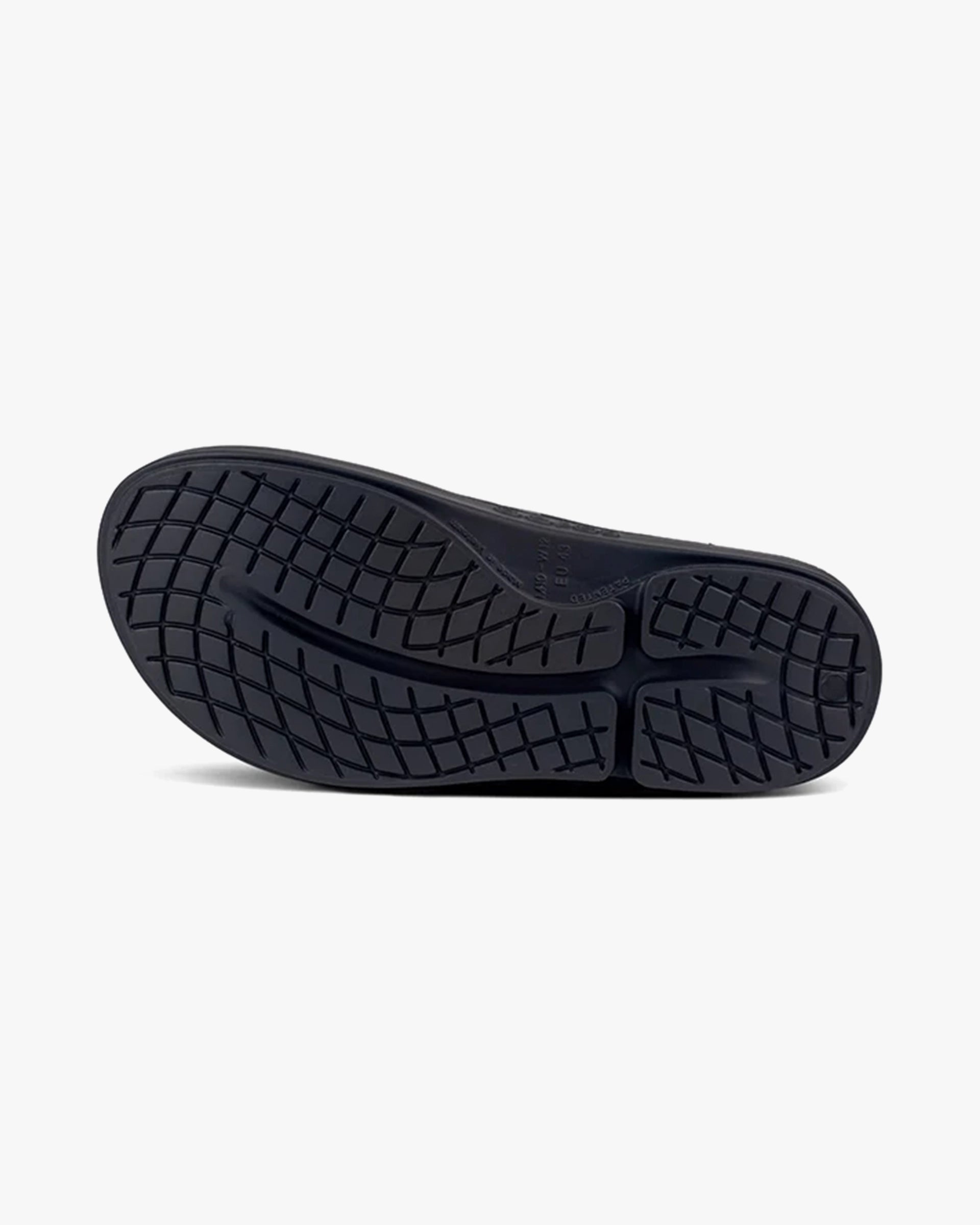 OOFOS WOMEN'S LUXE SLIDE SANDALS - MIDNIGHT SPECTRE