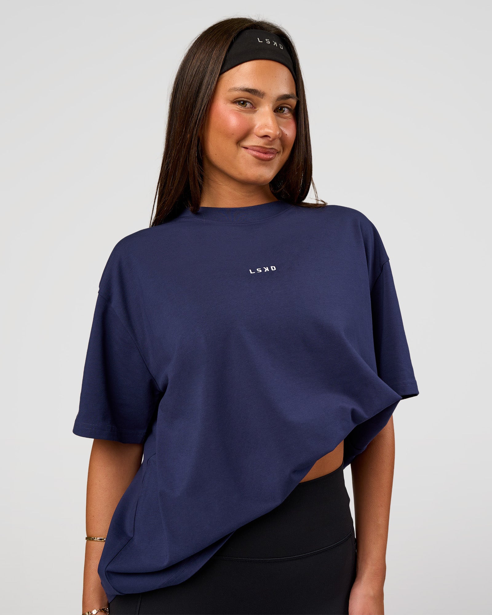 LSKD GO-TO FLXCOTTON OVERSIZED TEE - FUTURE NAVY-WHITE - image 13