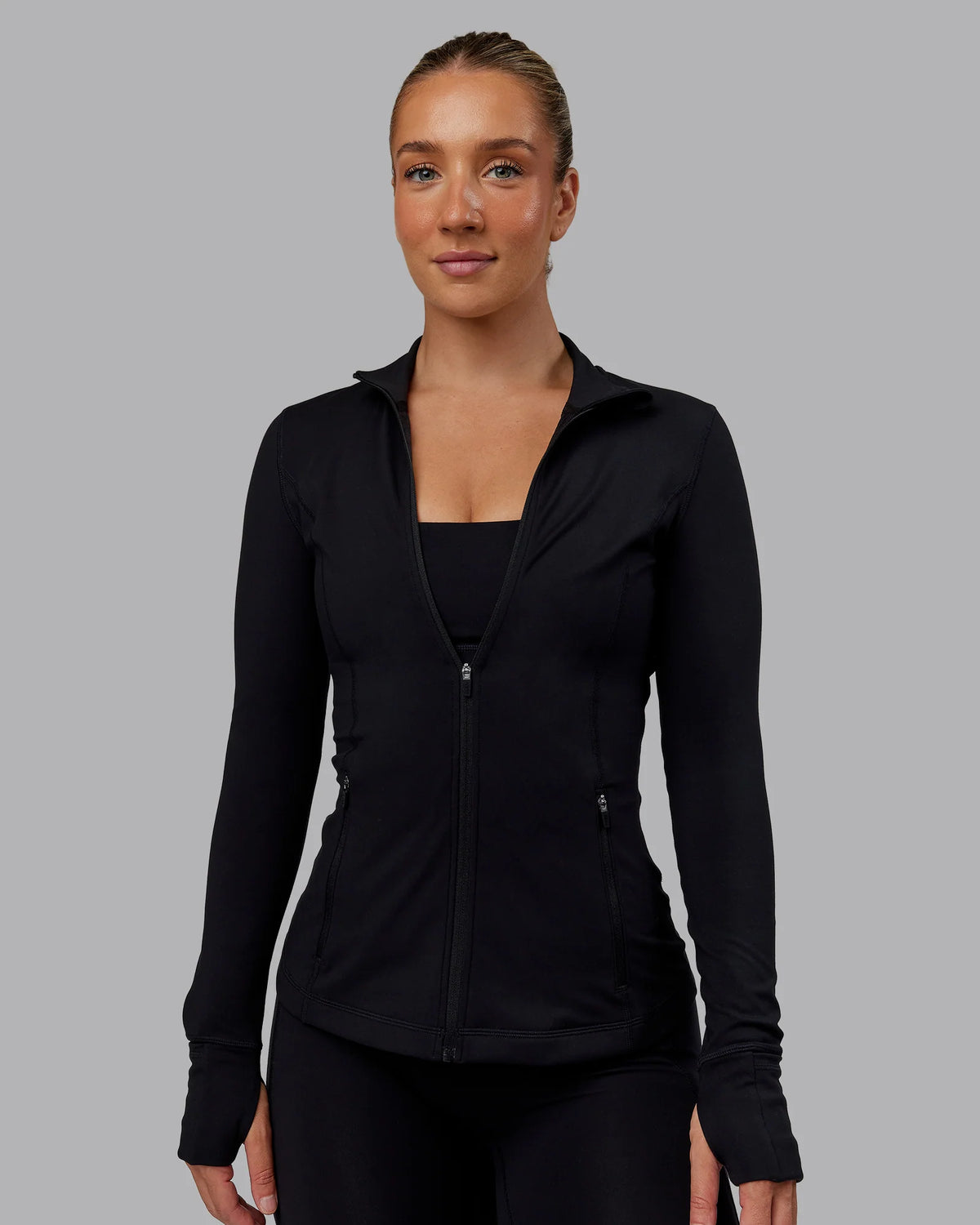 STRIDE ZIP THROUGH JACKET BLACK
