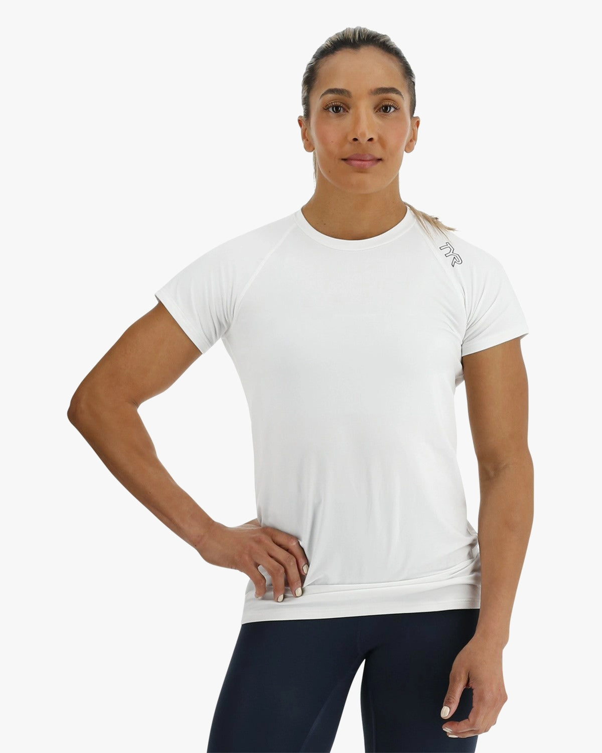 TYR WOMEN DRY SS TEE WHITE