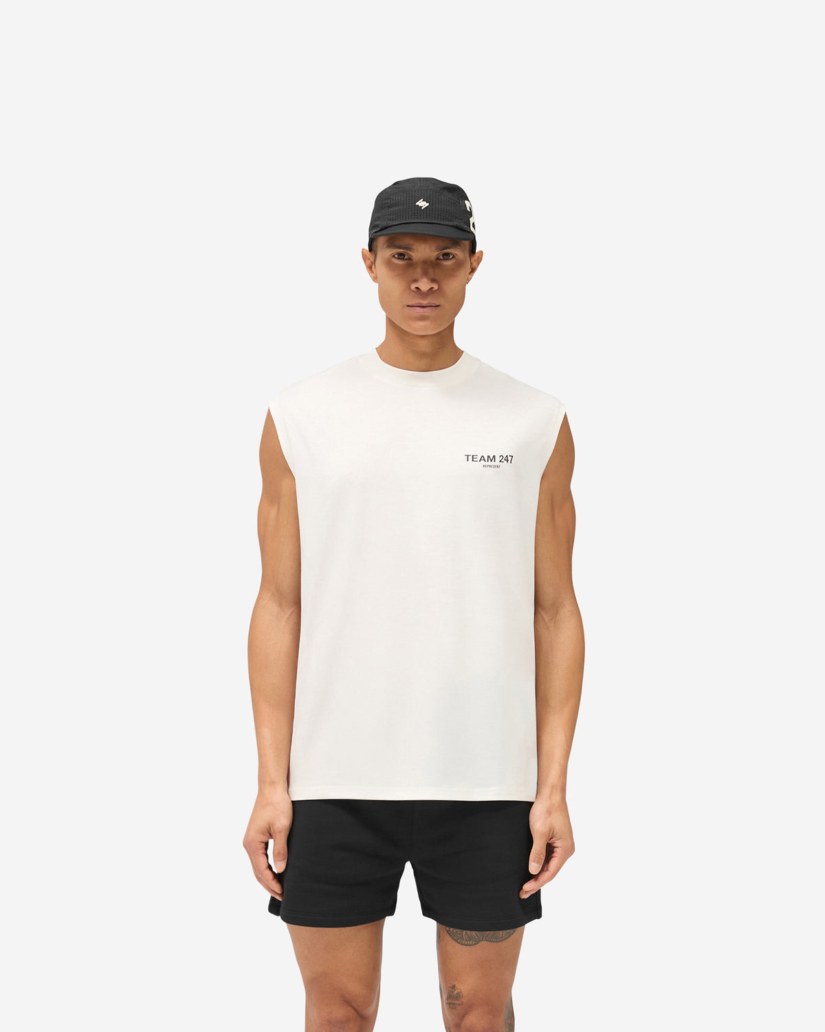 247 OVERSIZED TANK FLAT WHITE