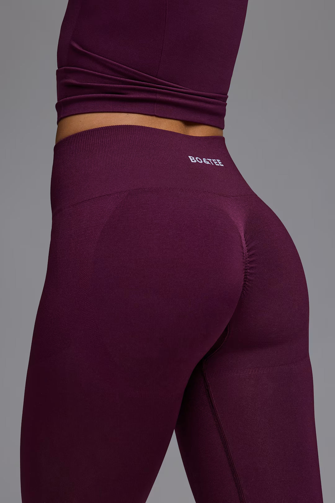 BO&TEE DEFINE LUXE HIGH-WAIST LEGGINGS GRAPE