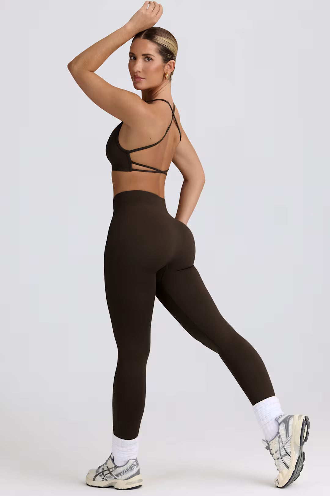 BO&TEE SUPER SCULPT SEAMLESS HIGH-WAIST LEGGINGS BROWN