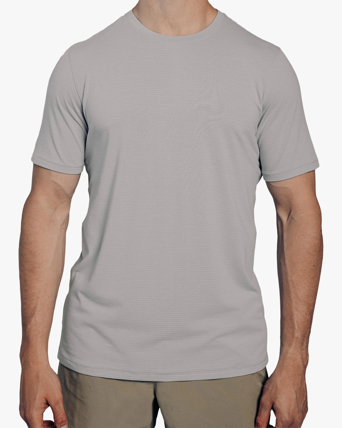 WOE MEN'S M TEE PERSIST STONE