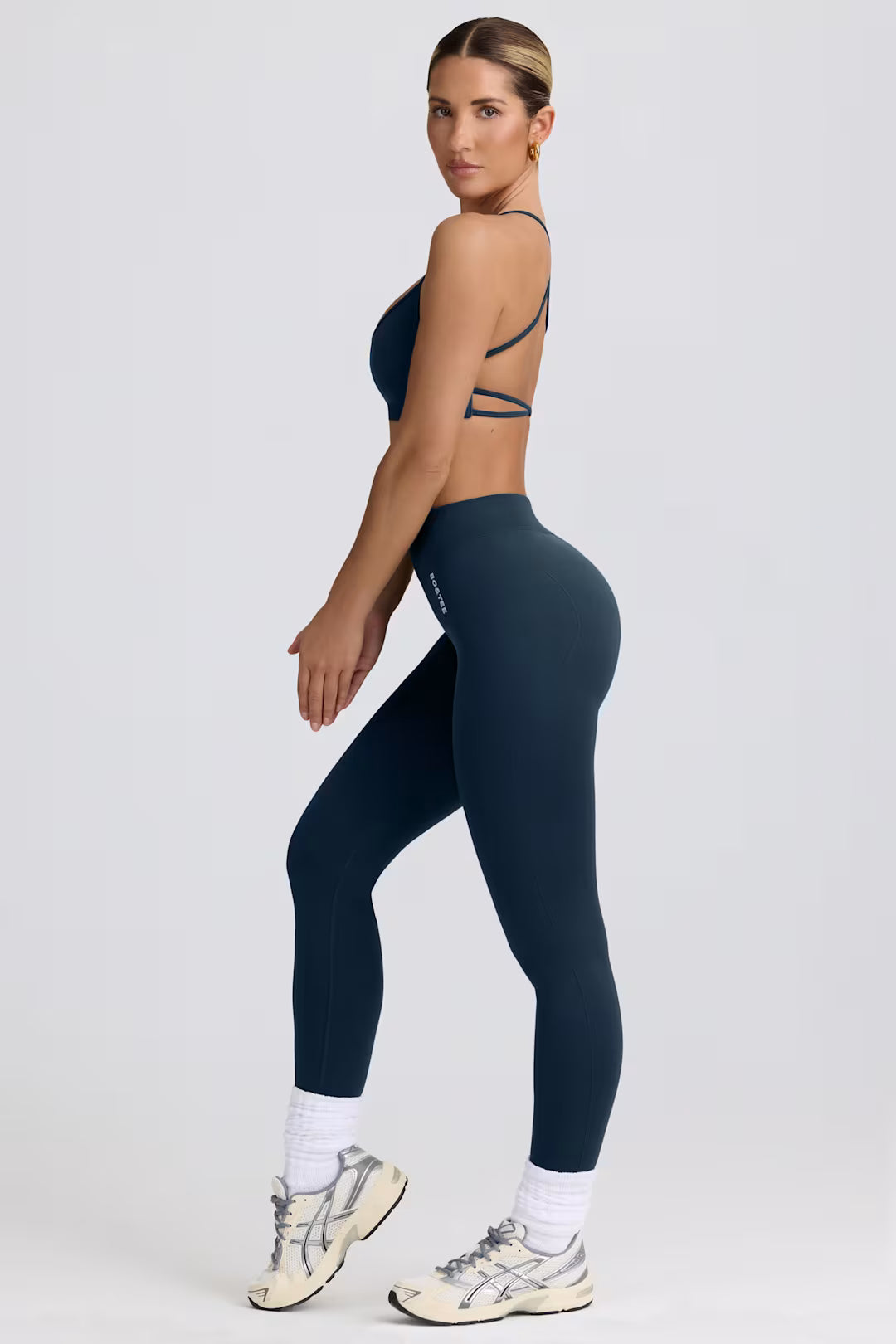 BO&TEE SUPER SCULPT SEAMLESS HIGH-WAIST LEGGINGS BLUE