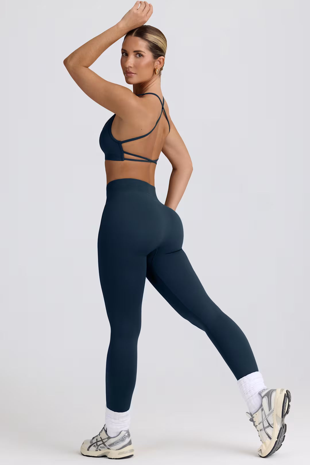 BO&TEE SUPER SCULPT SEAMLESS HIGH-WAIST LEGGINGS BLUE