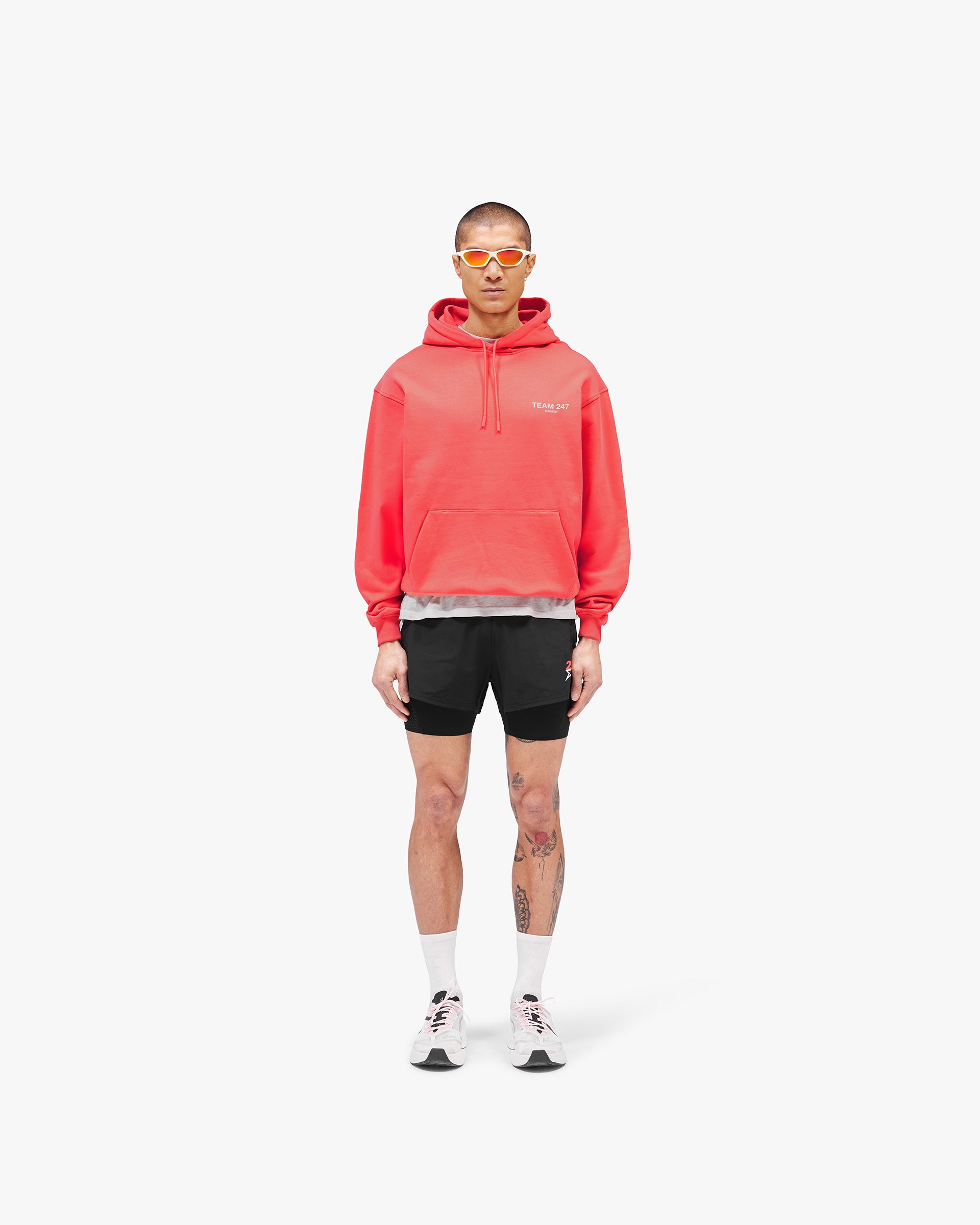 Team 247 Oversized Hoodie - Racing Red - Image 5