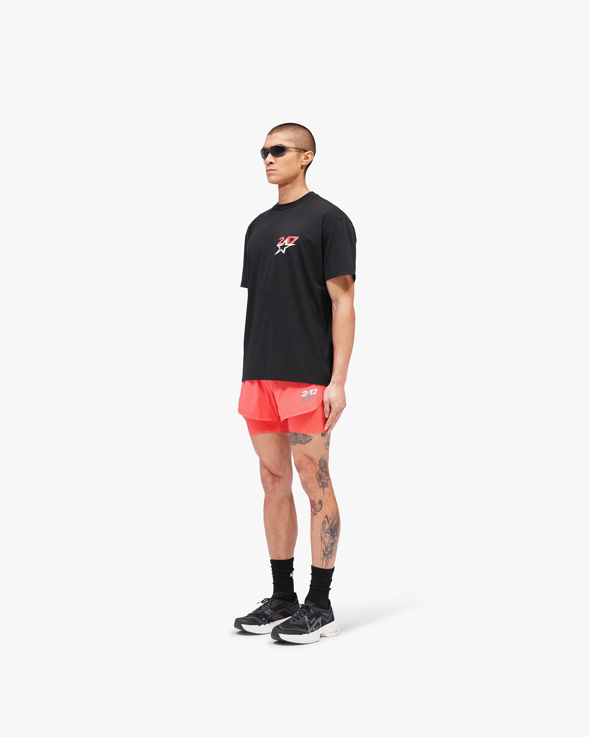 Team 247 Star Oversized T-Shirt - Jet Black - Image 6