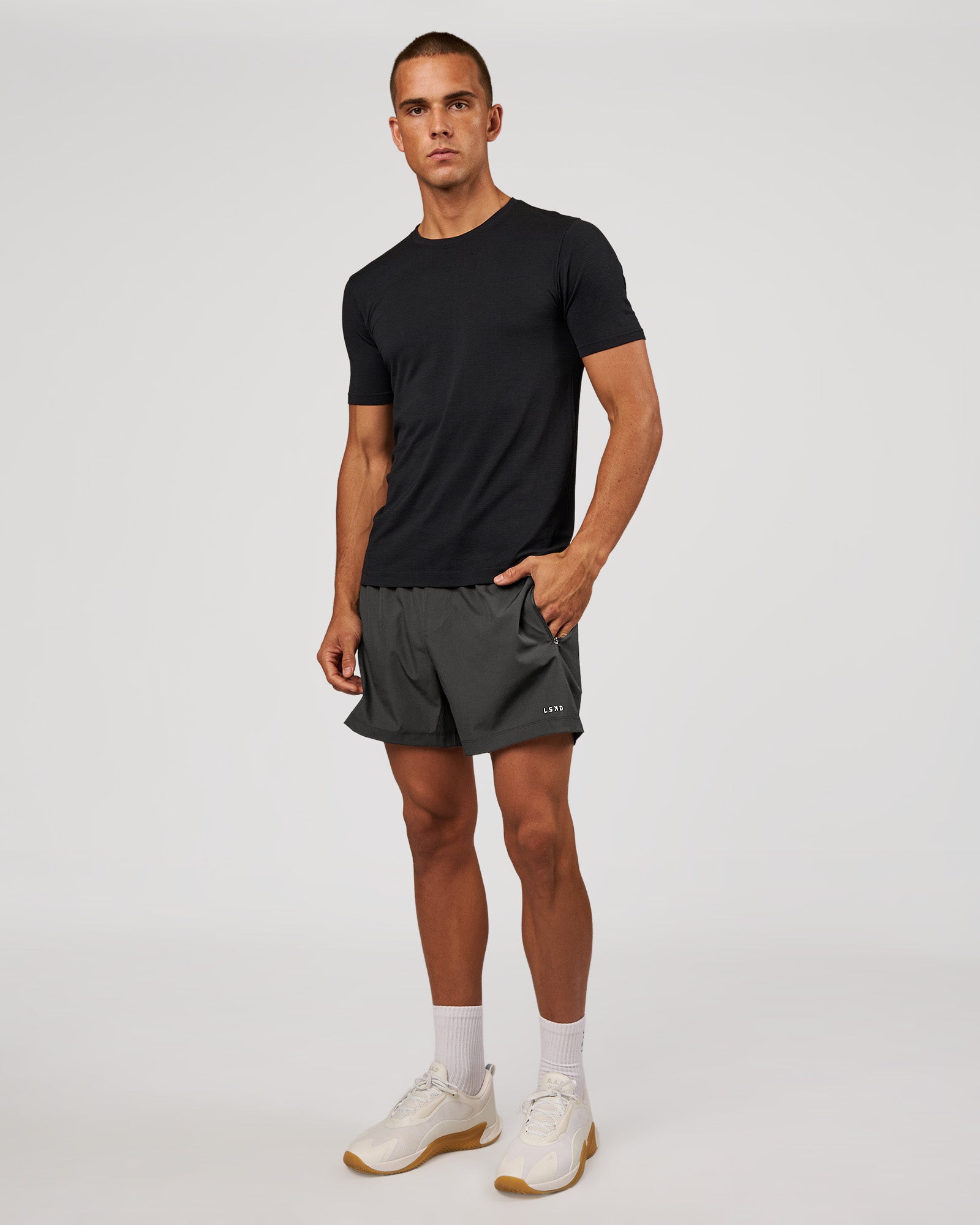 LSKD AEROFLX+ SEAMLESS SET IN TEE - BLACK MARL - image 5