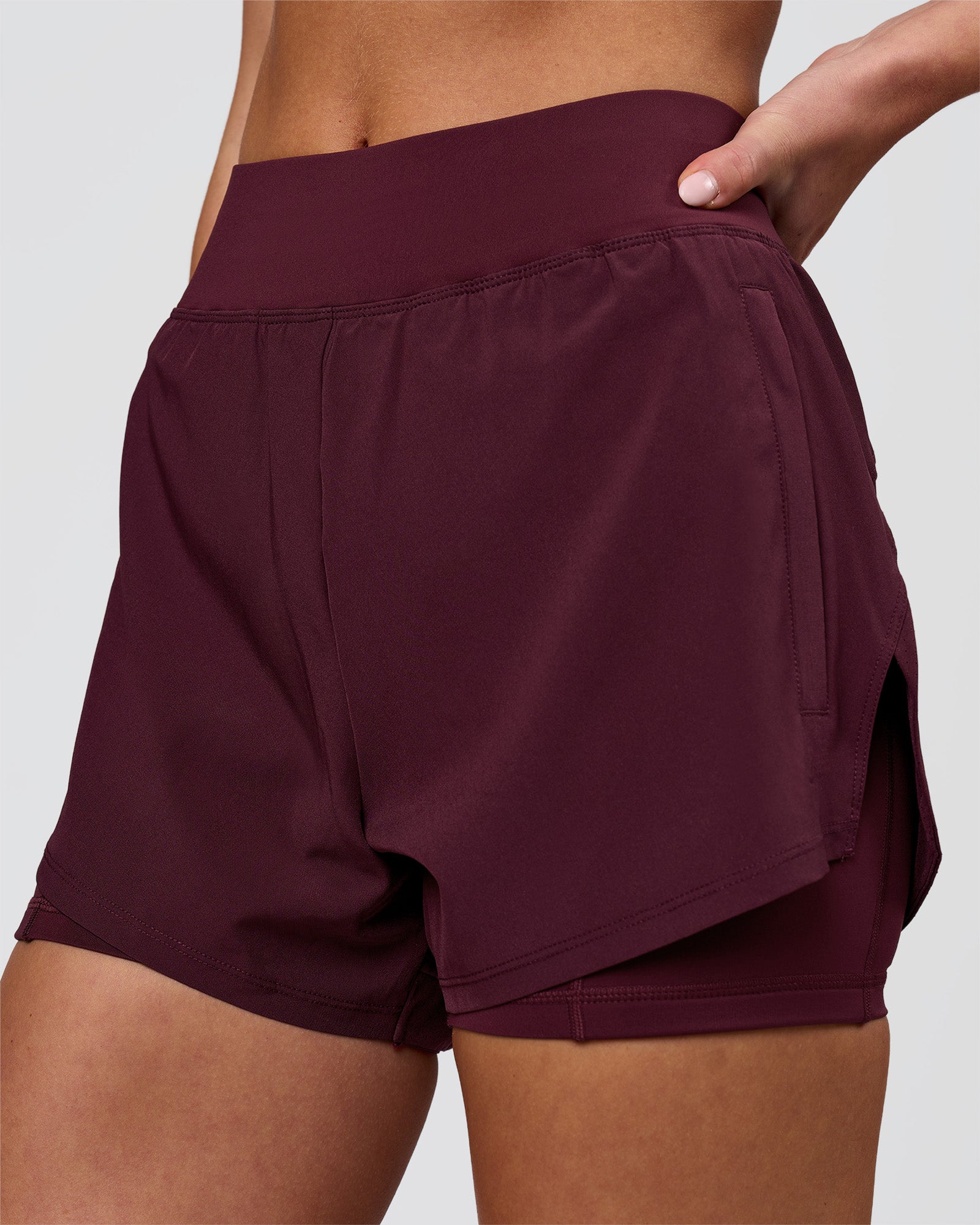 LSKD CHALLENGER 3" LINED PERFORMANCE SHORT - CHERRY LACQUER - image 1