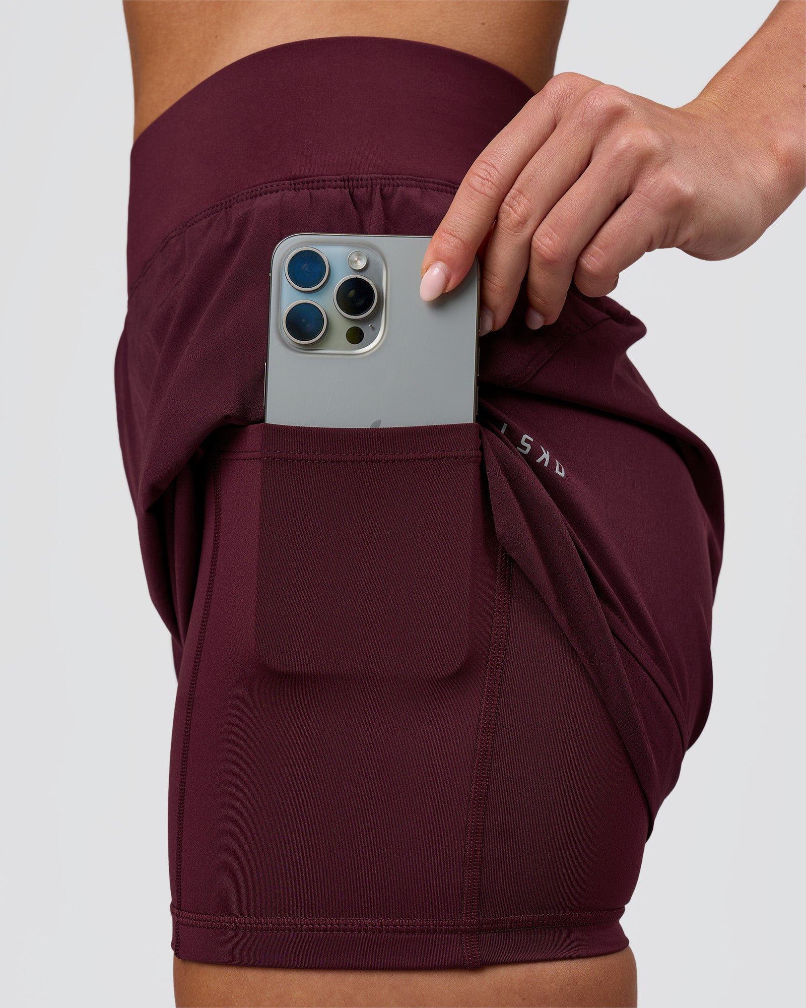 LSKD CHALLENGER 3" LINED PERFORMANCE SHORT - CHERRY LACQUER - image 2