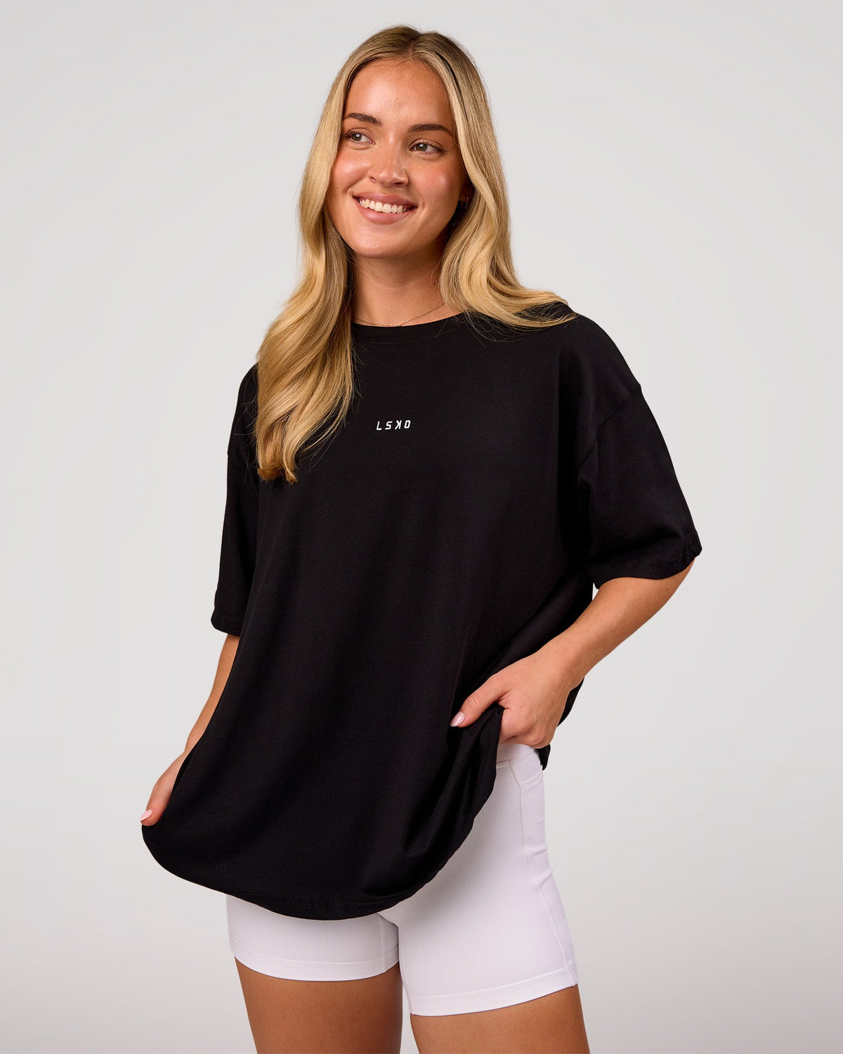 LSKD GO-TO FLXCOTTON OVERSIZED TEE - BLACK - image 1