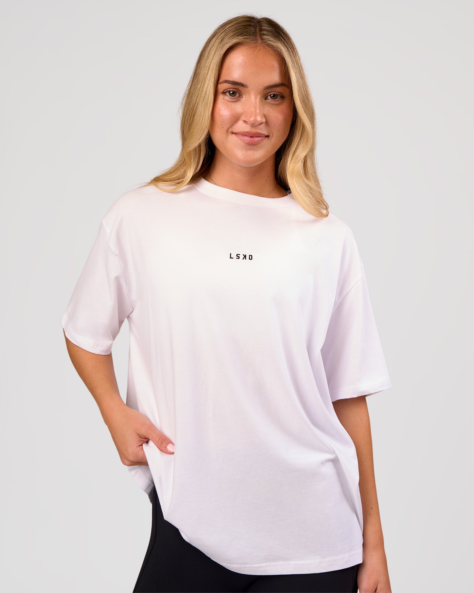 LSKD GO-TO FLXCOTTON OVERSIZED TEE - WHITE-BLACK - image 19